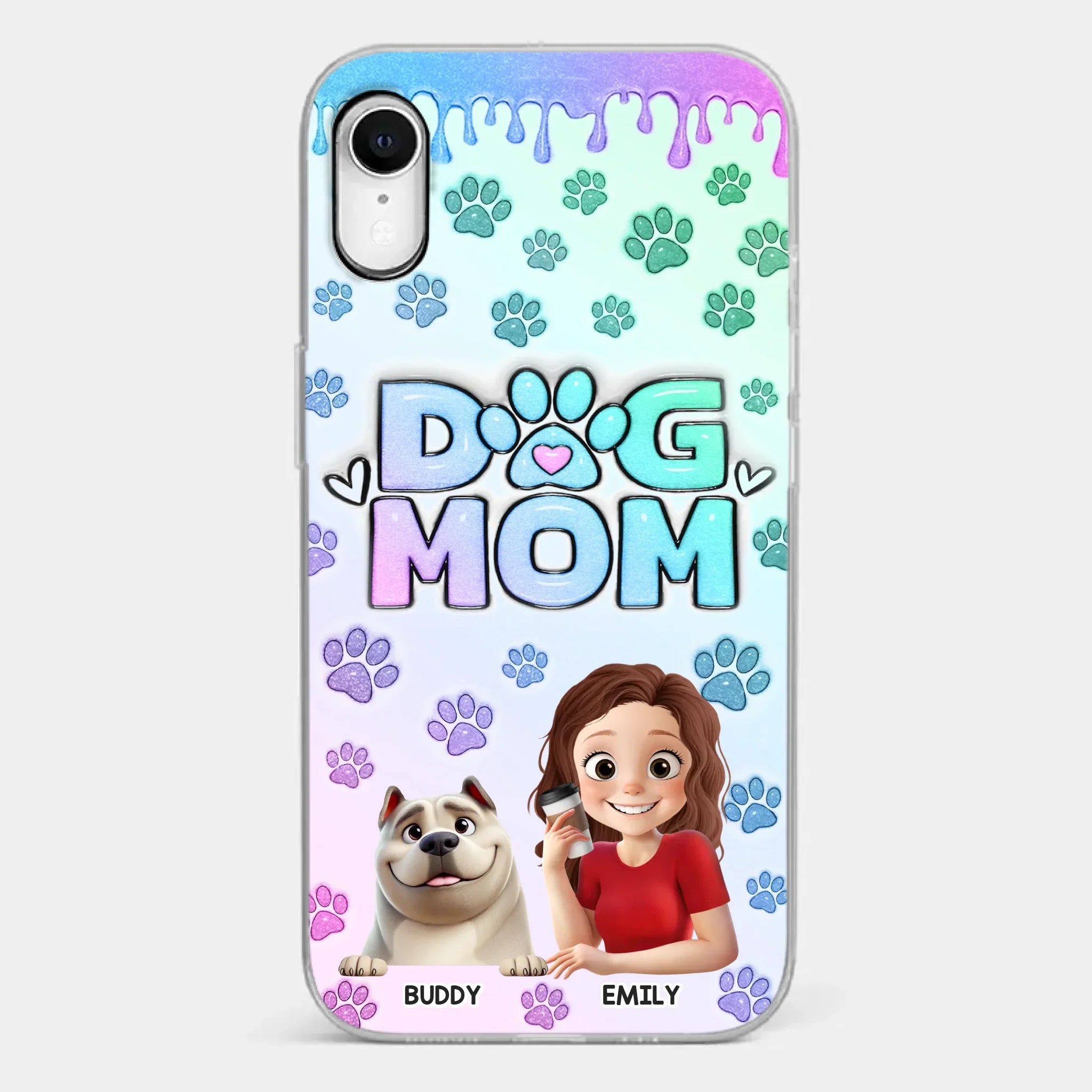 My Best Friend Has Paws - Dog Personalized Custom 3D Inflated Effect Printed Clear Phone Case - Gift For Pet Owners, Pet Lover