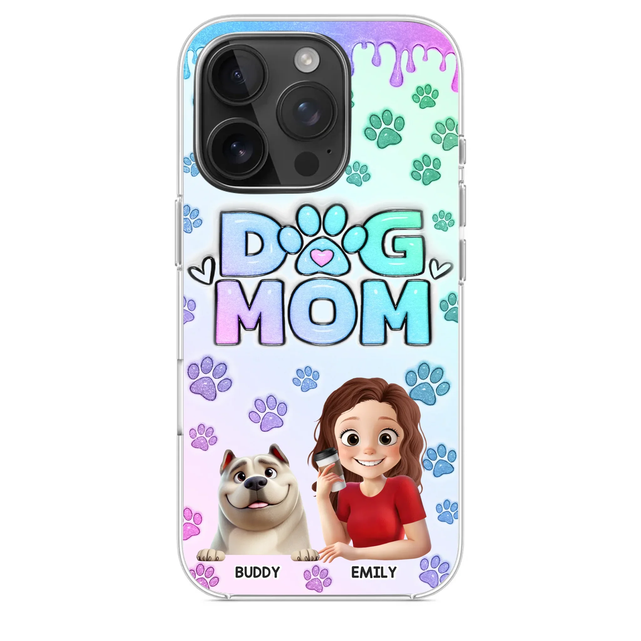 My Best Friend Has Paws - Dog Personalized Custom 3D Inflated Effect Printed Clear Phone Case - Gift For Pet Owners, Pet Lover