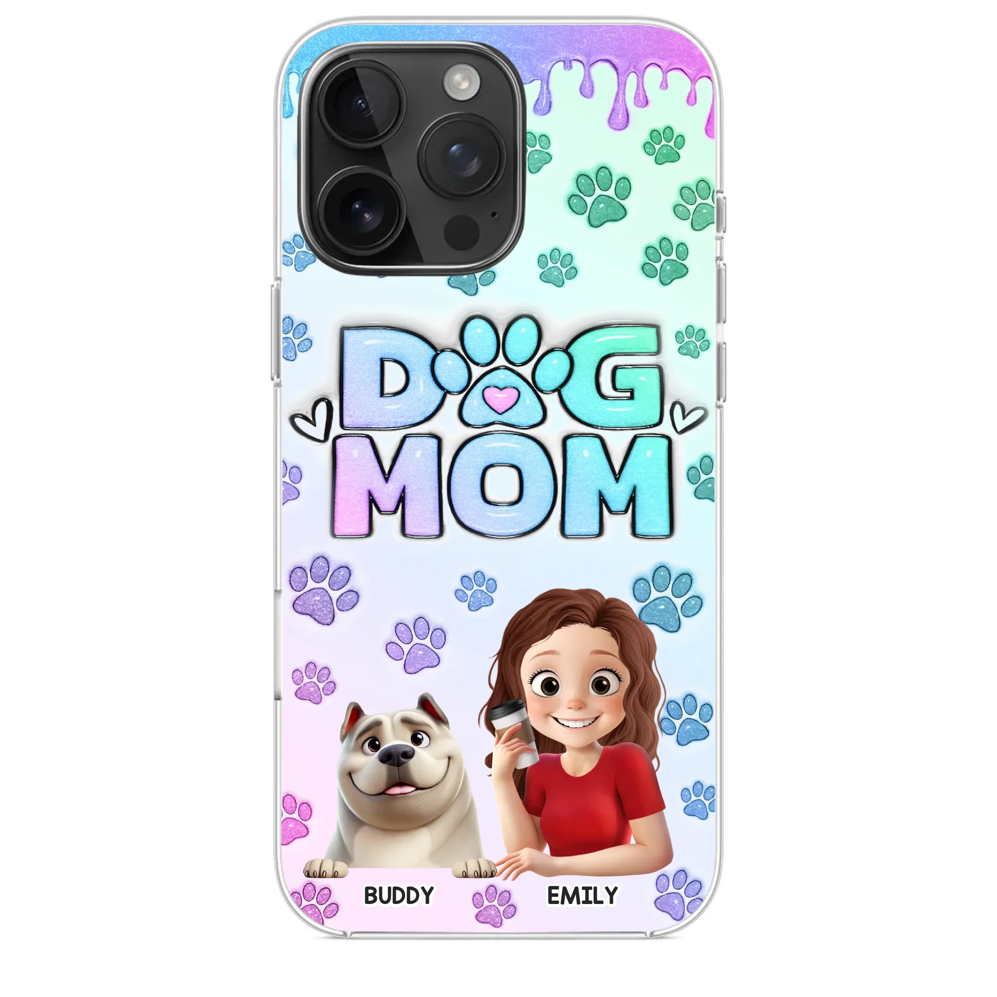 My Best Friend Has Paws - Dog Personalized Custom 3D Inflated Effect Printed Clear Phone Case - Gift For Pet Owners, Pet Lover