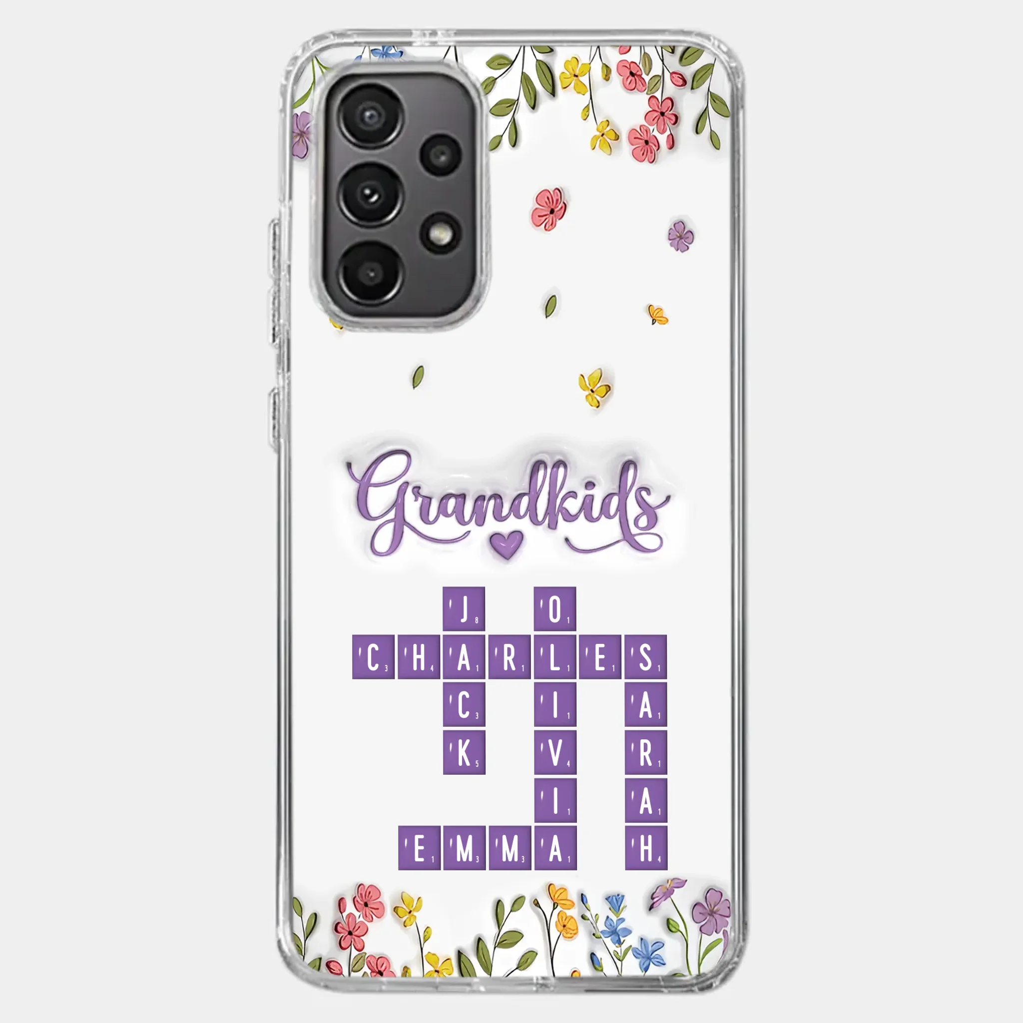 Tiny Names, Endless Love - Family Personalized Custom 3D Inflated Effect Printed Clear Phone Case - Mother's Day, Gift For Mom, Grandma