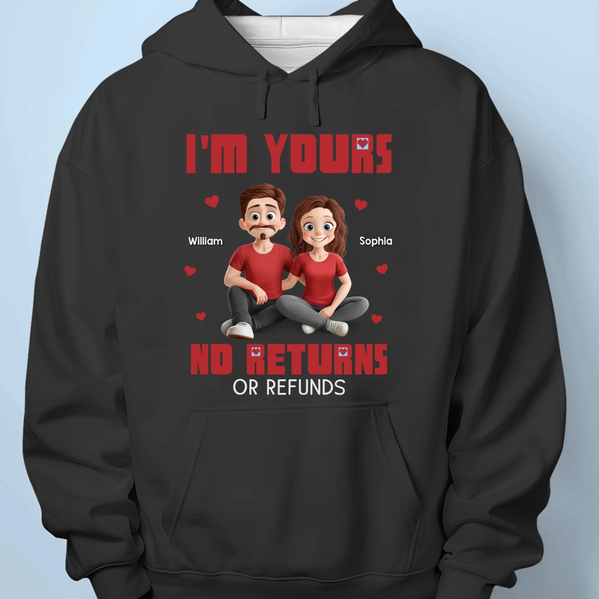 Stuck With Me Forever - Couple Personalized Custom Unisex T-shirt, Premium T-shirt, Hoodie - Gift For Husband Wife, Anniversary