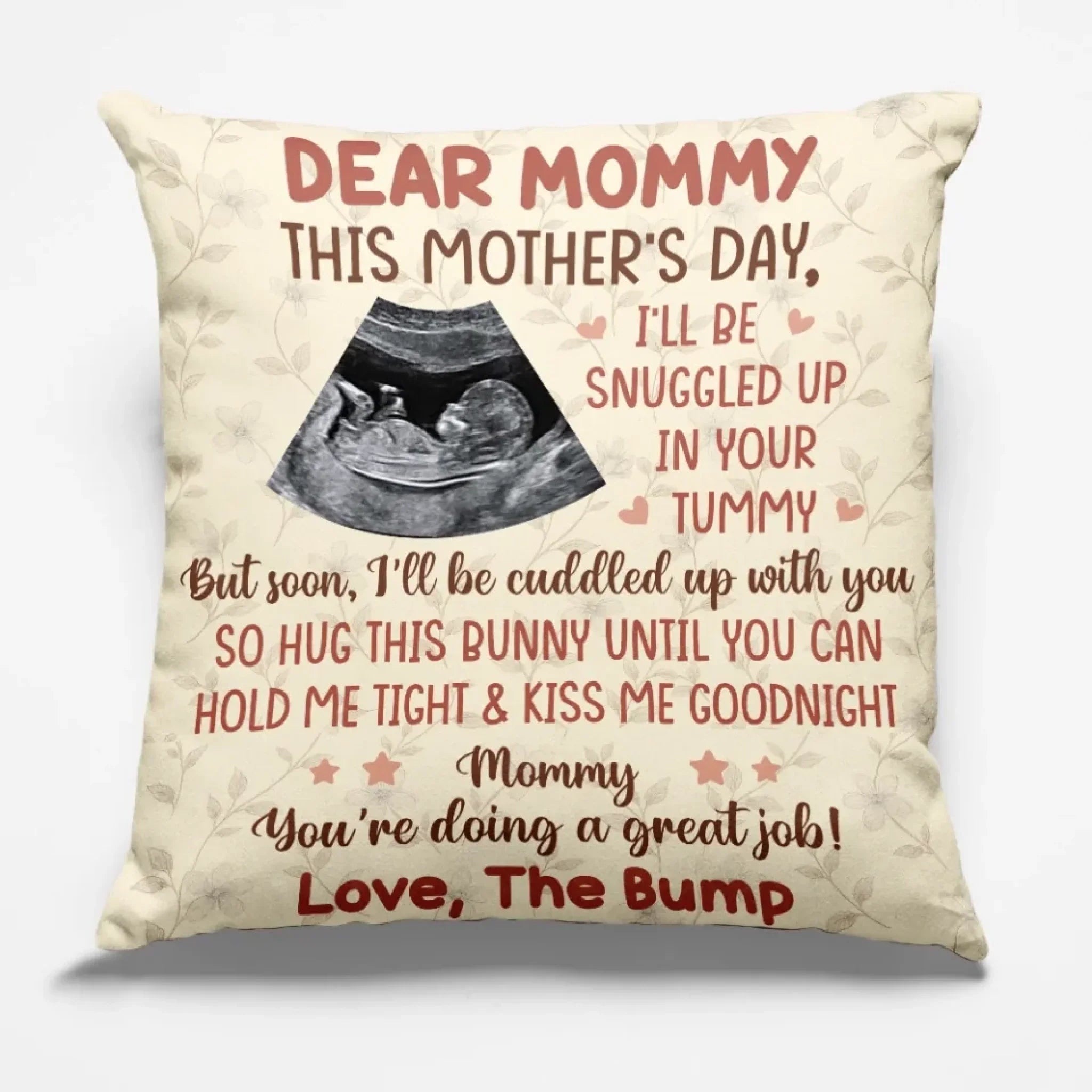 Custom Photo Growing In Love Day By Day - Family Personalized Custom Pillow - Mother's Day, Baby Shower Gift, Gift For First Mom