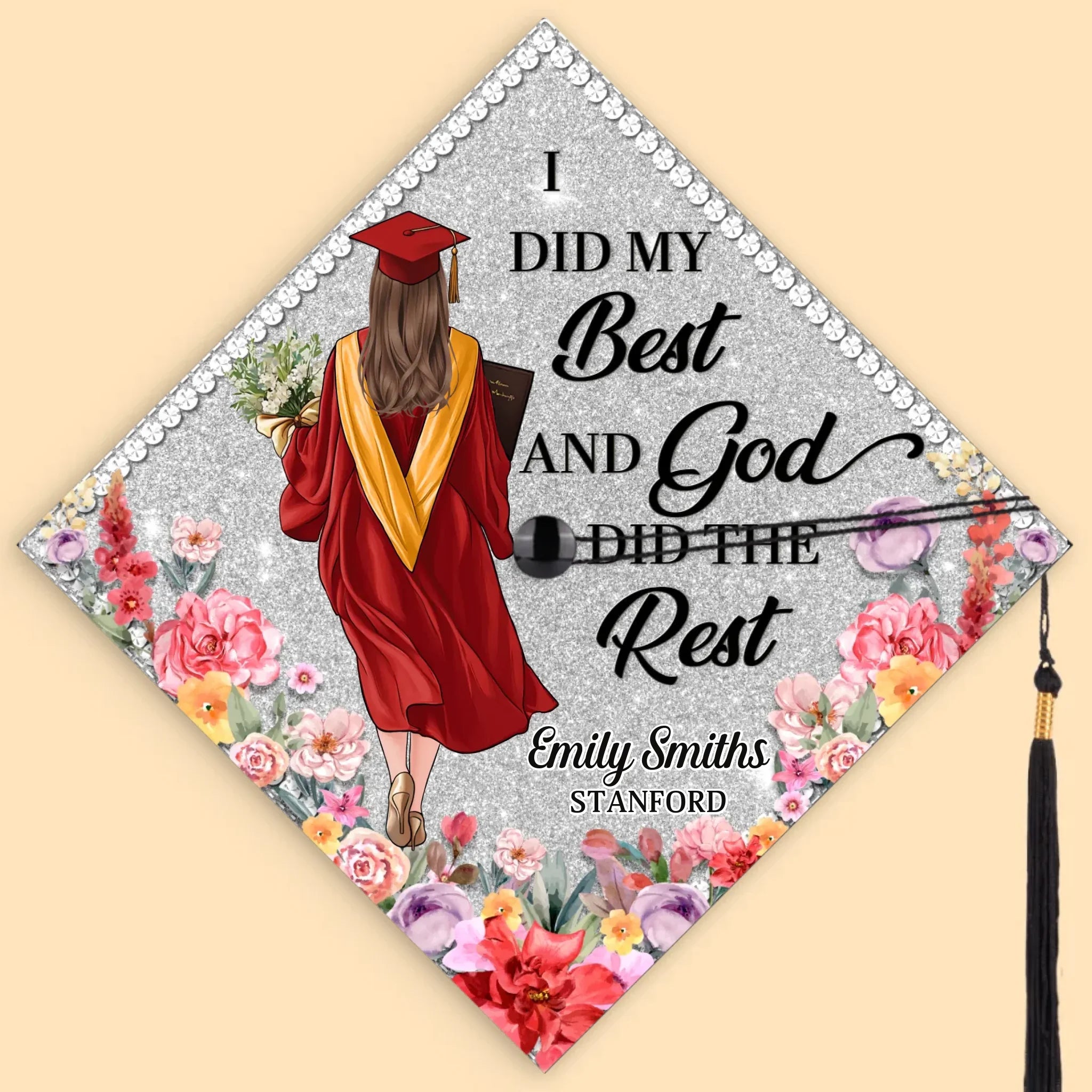 New Chapter New Dreams - Family Personalized Custom Graduation Cap - Graduation Gift For Family Members, Siblings, Brothers, Sisters