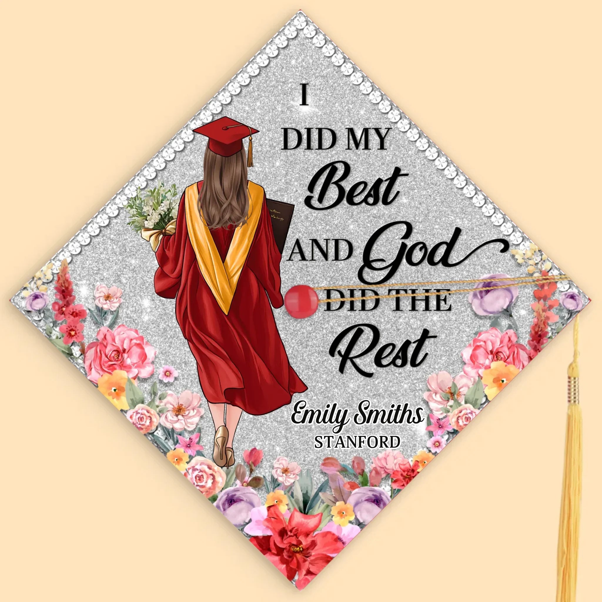 New Chapter New Dreams - Family Personalized Custom Graduation Cap - Graduation Gift For Family Members, Siblings, Brothers, Sisters