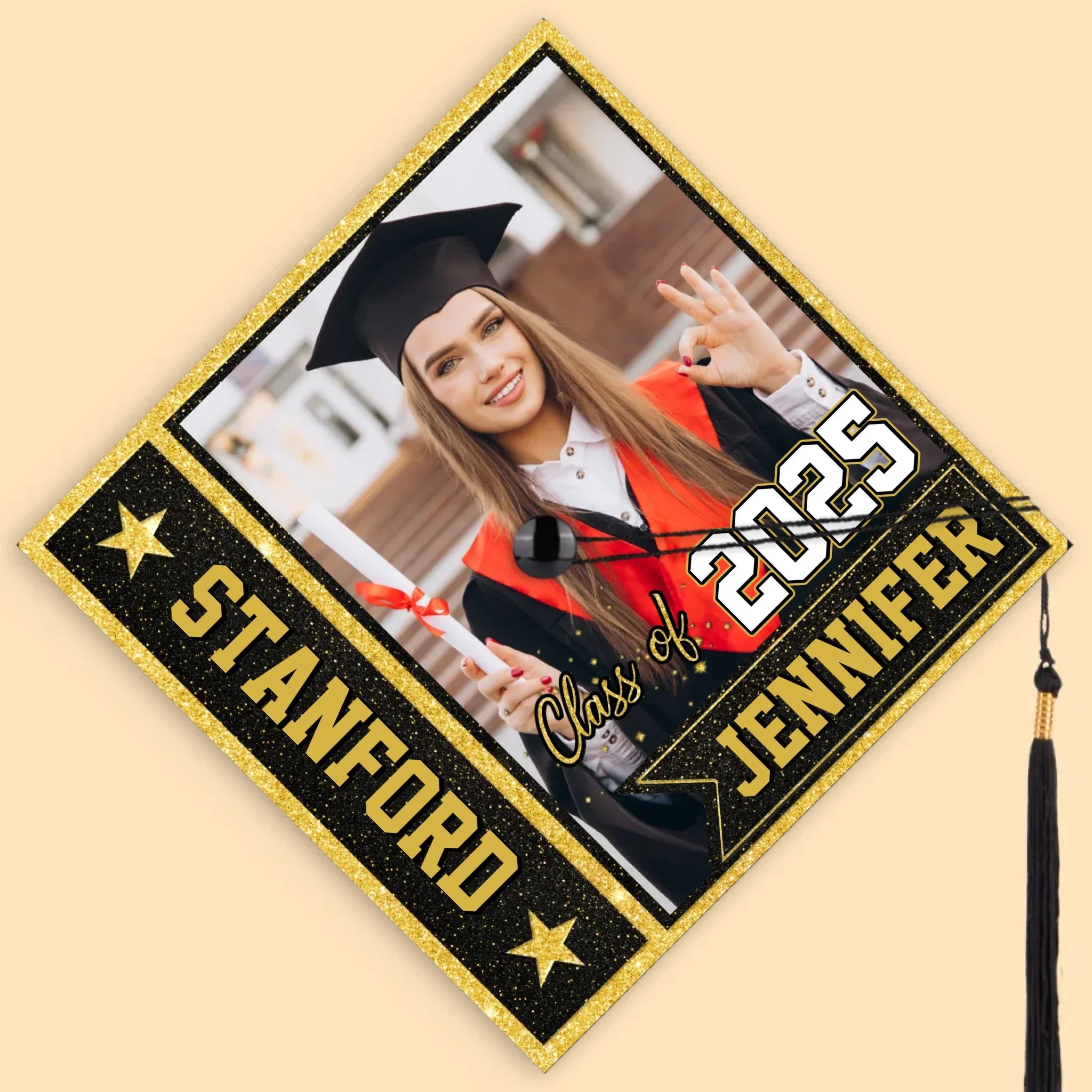 Custom Photo Chase Your Next Adventure - Family Personalized Custom Graduation Cap - Graduation Gift For Family Members, Siblings, Brothers, Sisters
