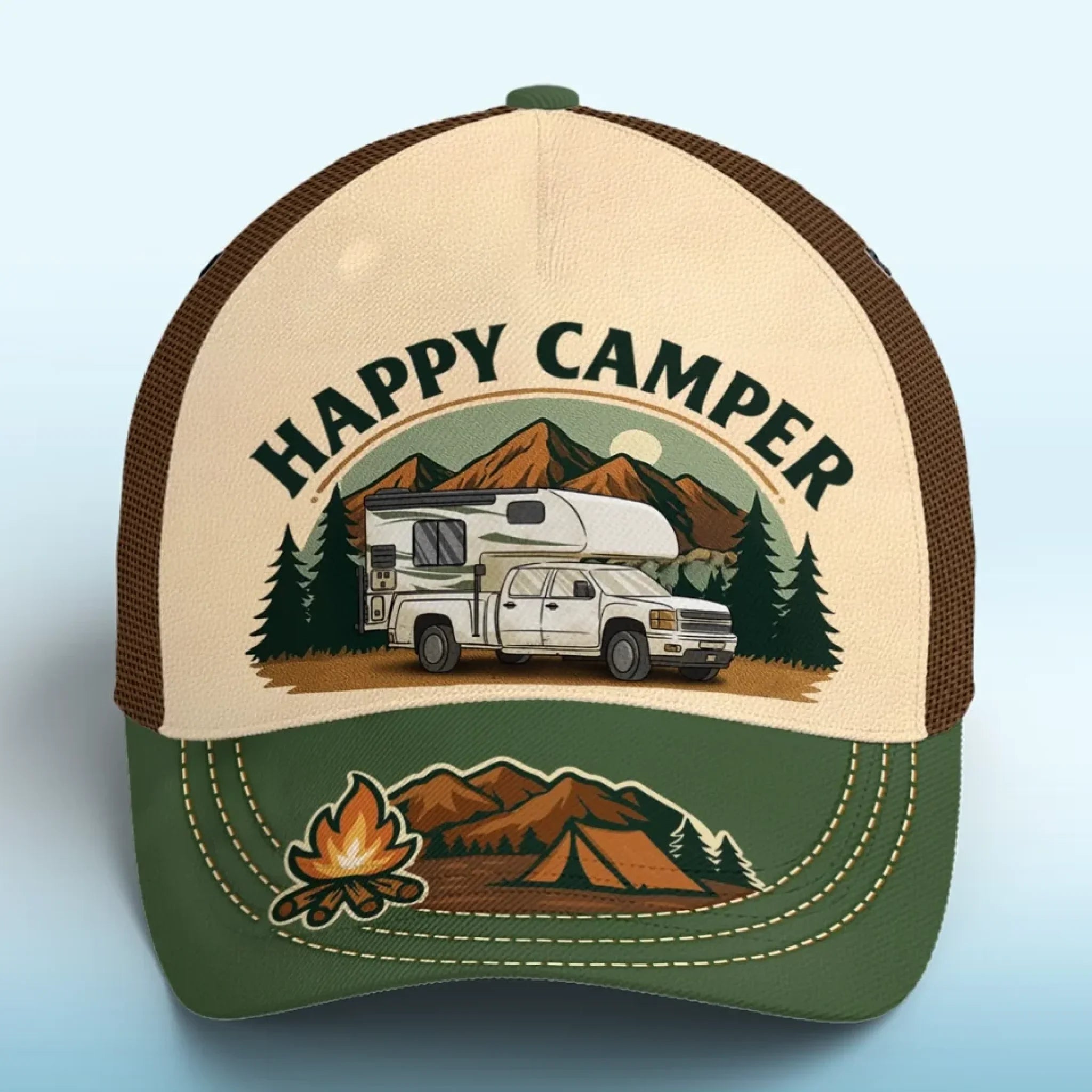 Born To Roam, Built To Camp - Camping Personalized Custom Hat, All Over Print Classic Cap - Gift For Camping Lovers