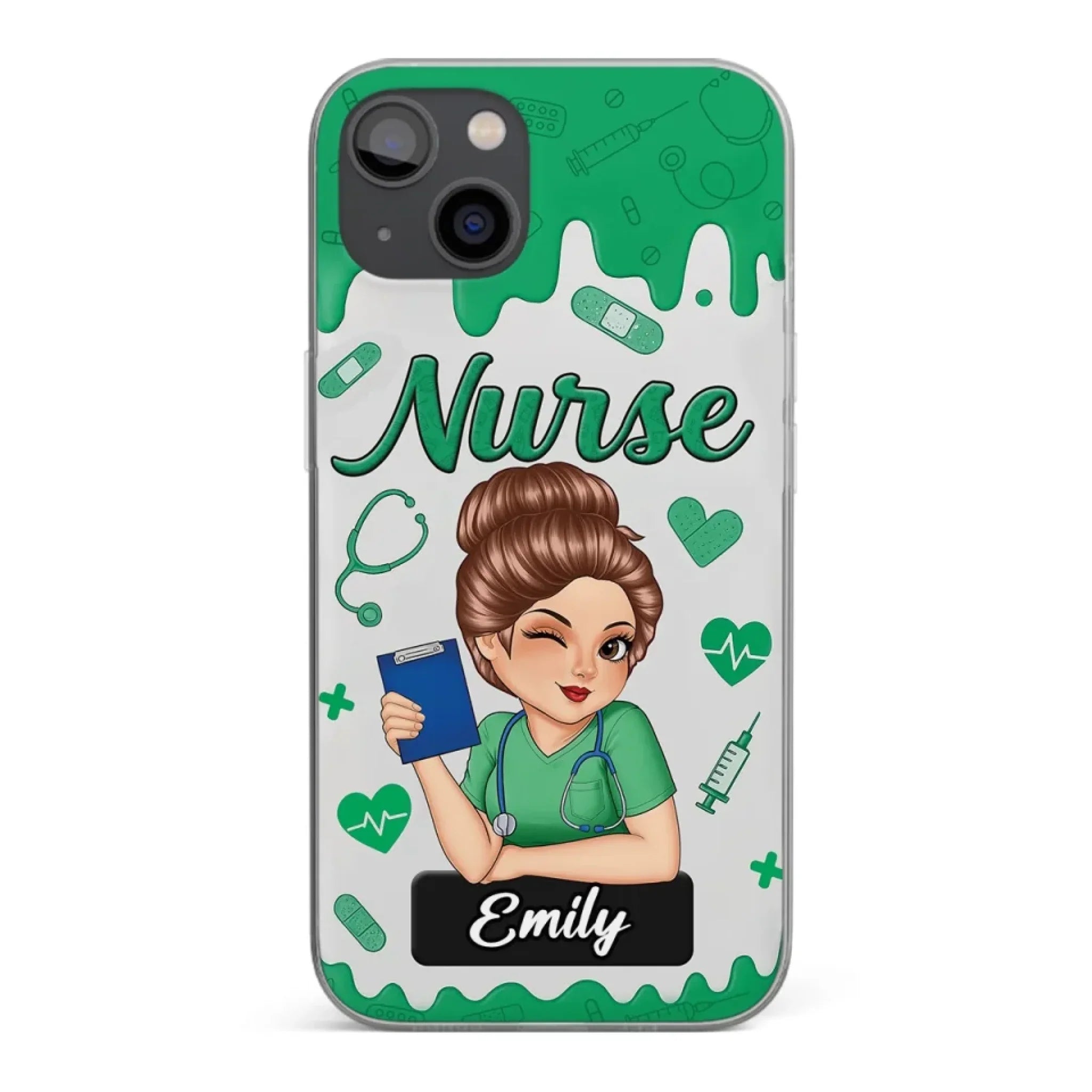 Born To Care, Trained To Heal - Nurse Personalized Custom Clear Phone Case - Appreciation, Thank You Gift, Nurse Life, Doctor Life