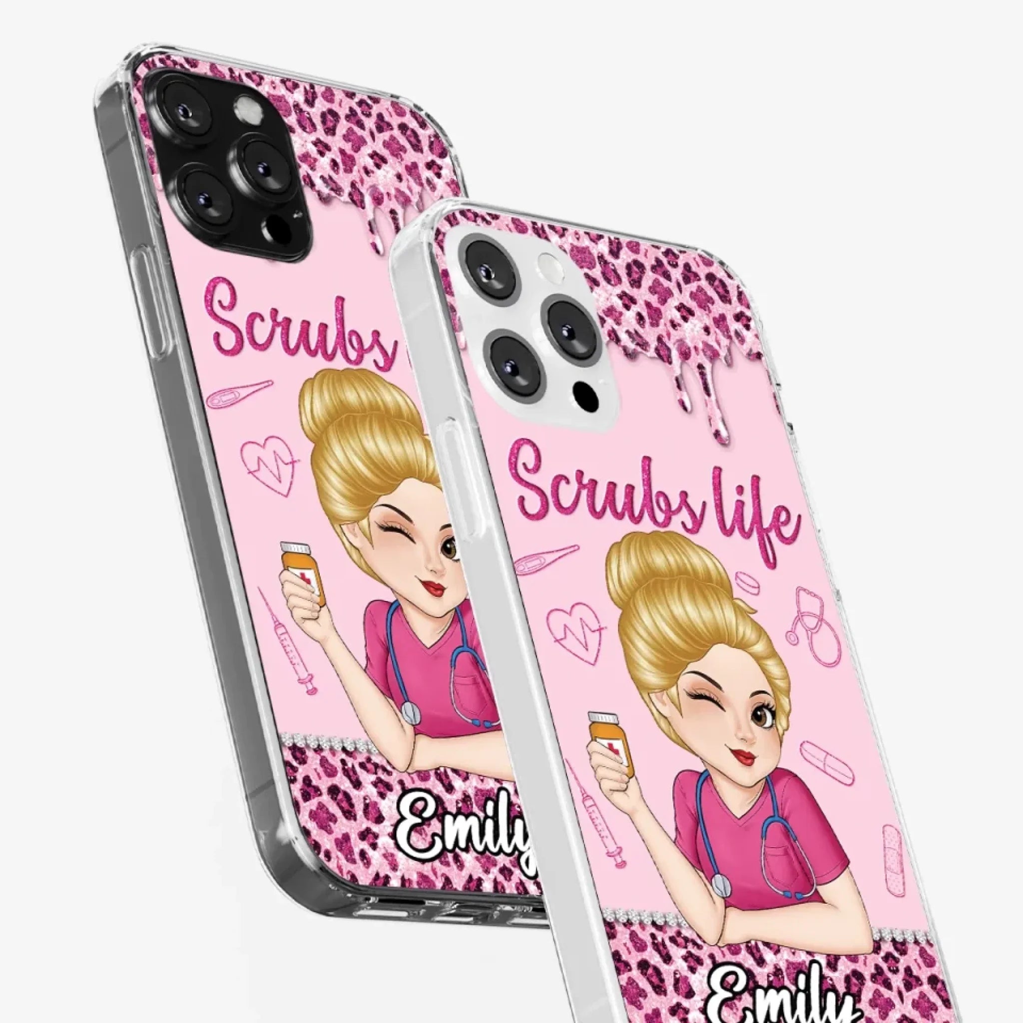 Living That Scrubs Life One Shift At A Time - Nurse Personalized Custom Clear Phone Case - Appreciation, Thank You Gift, Nurse Life, Doctor Life