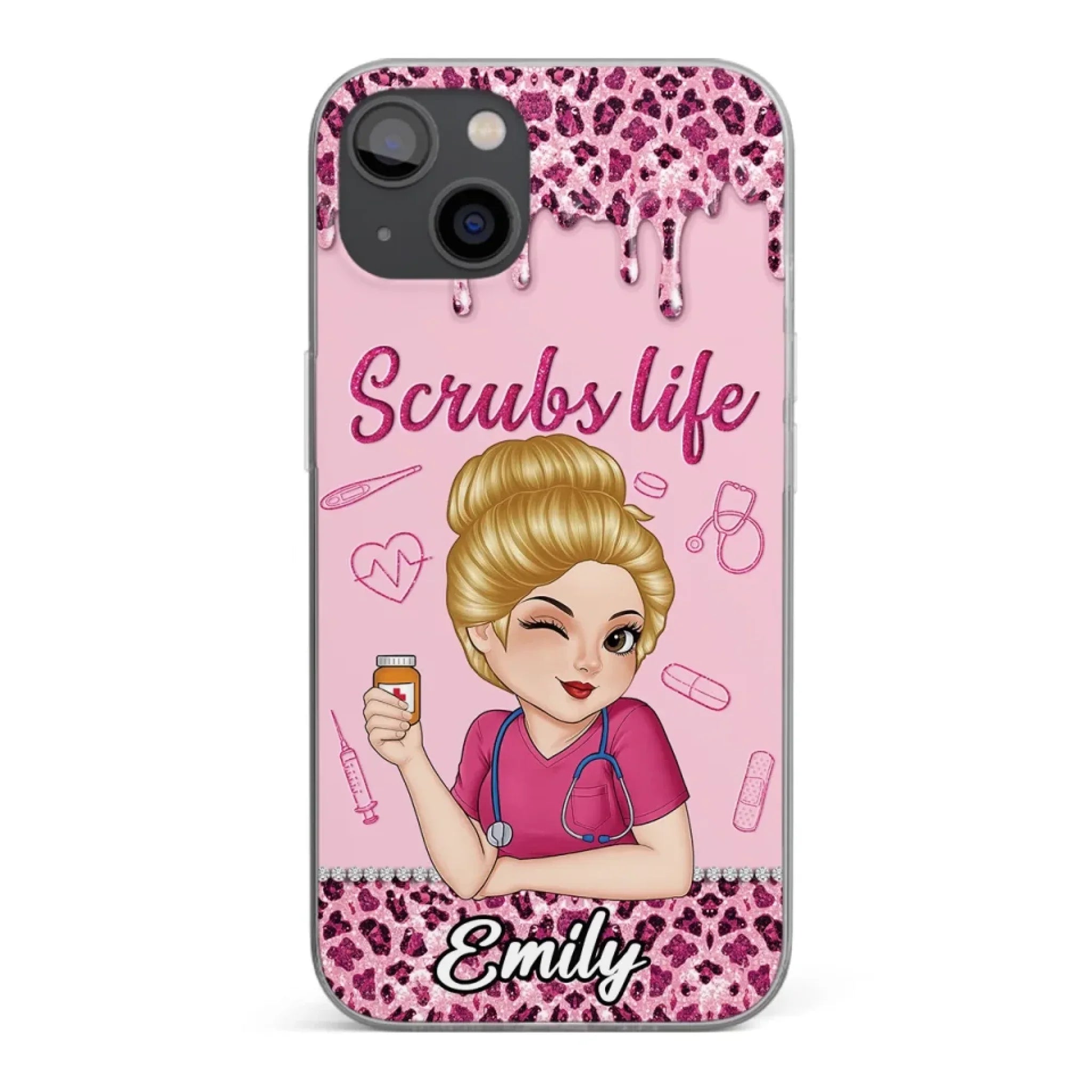 Living That Scrubs Life One Shift At A Time - Nurse Personalized Custom Clear Phone Case - Appreciation, Thank You Gift, Nurse Life, Doctor Life