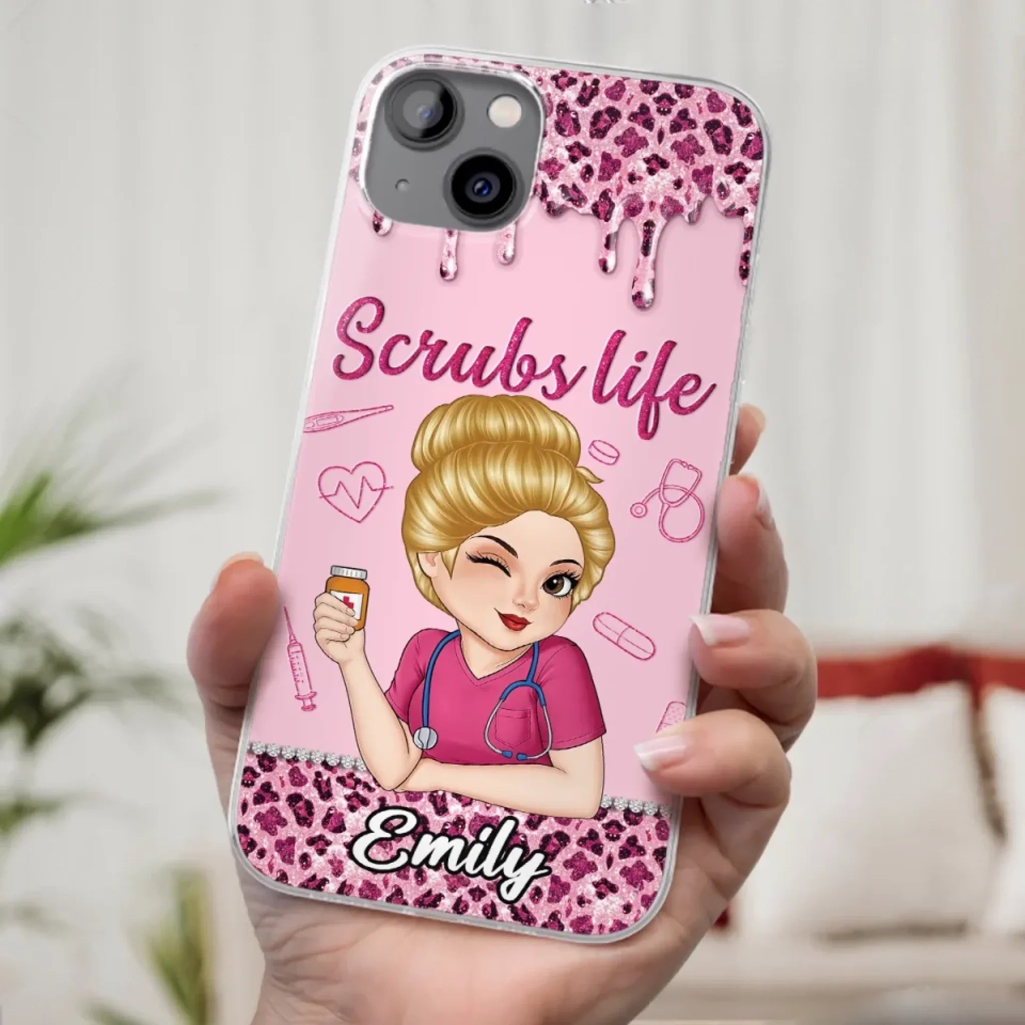 Living That Scrubs Life One Shift At A Time - Nurse Personalized Custom Clear Phone Case - Appreciation, Thank You Gift, Nurse Life, Doctor Life