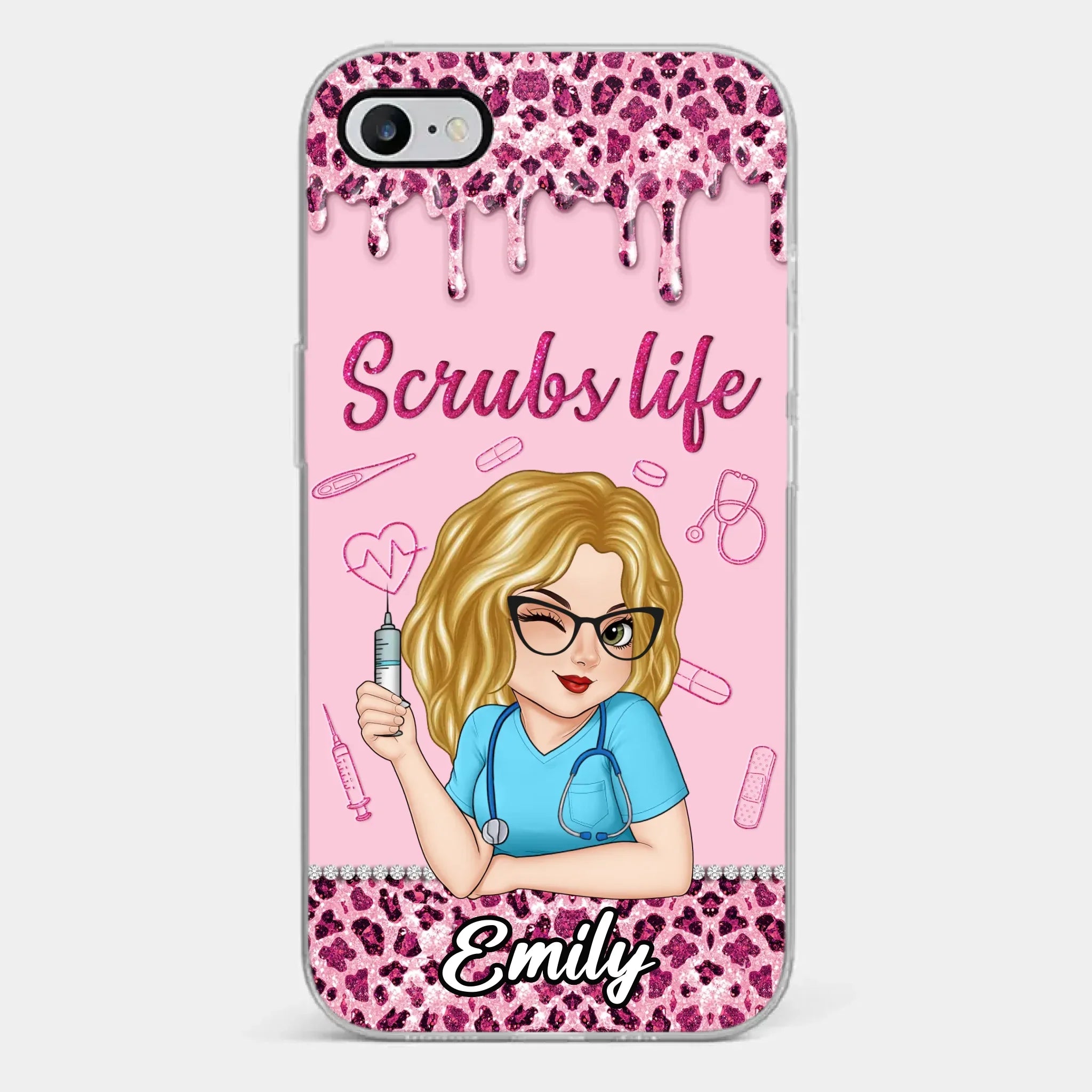 Living That Scrubs Life One Shift At A Time - Nurse Personalized Custom Clear Phone Case - Appreciation, Thank You Gift, Nurse Life, Doctor Life