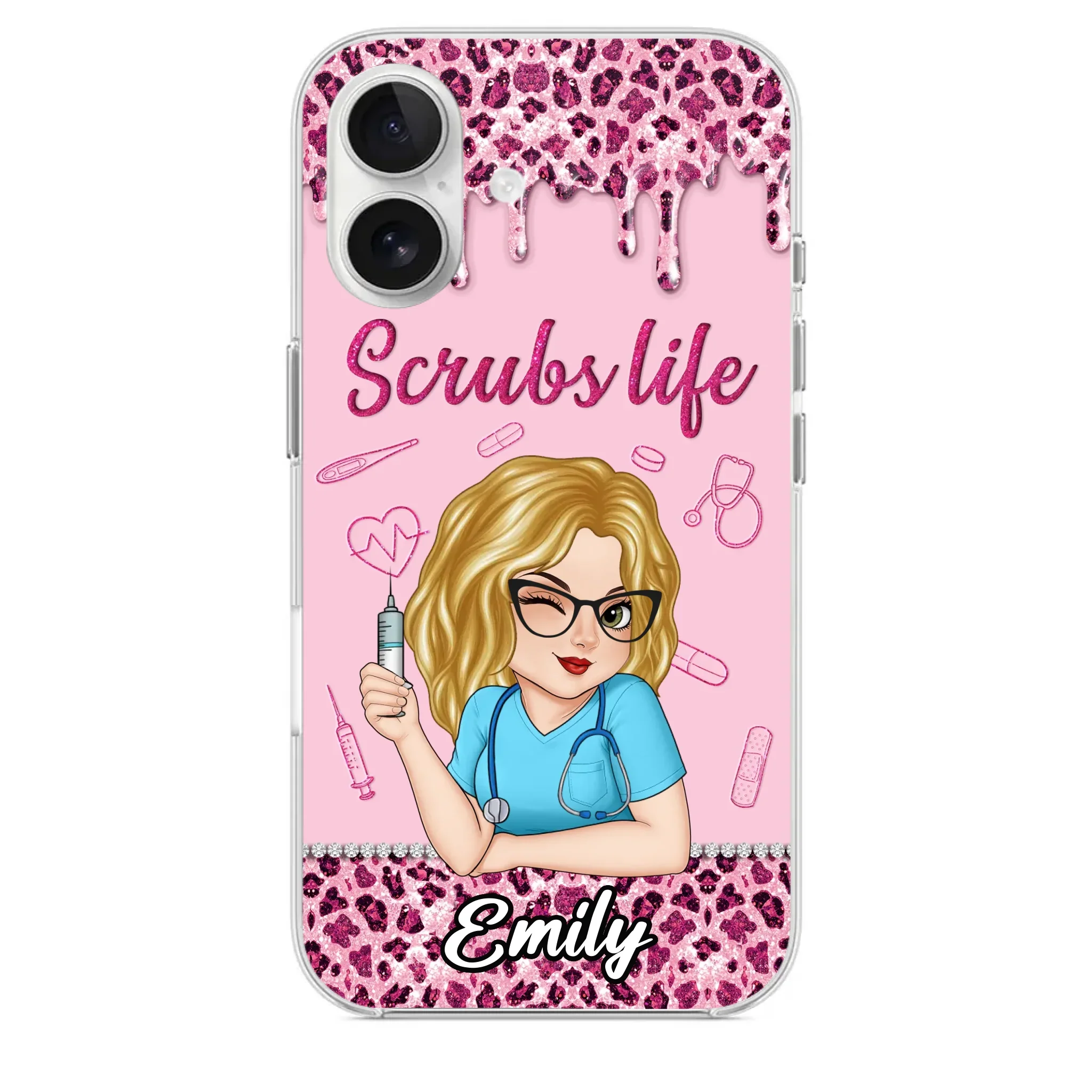 Living That Scrubs Life One Shift At A Time - Nurse Personalized Custom Clear Phone Case - Appreciation, Thank You Gift, Nurse Life, Doctor Life