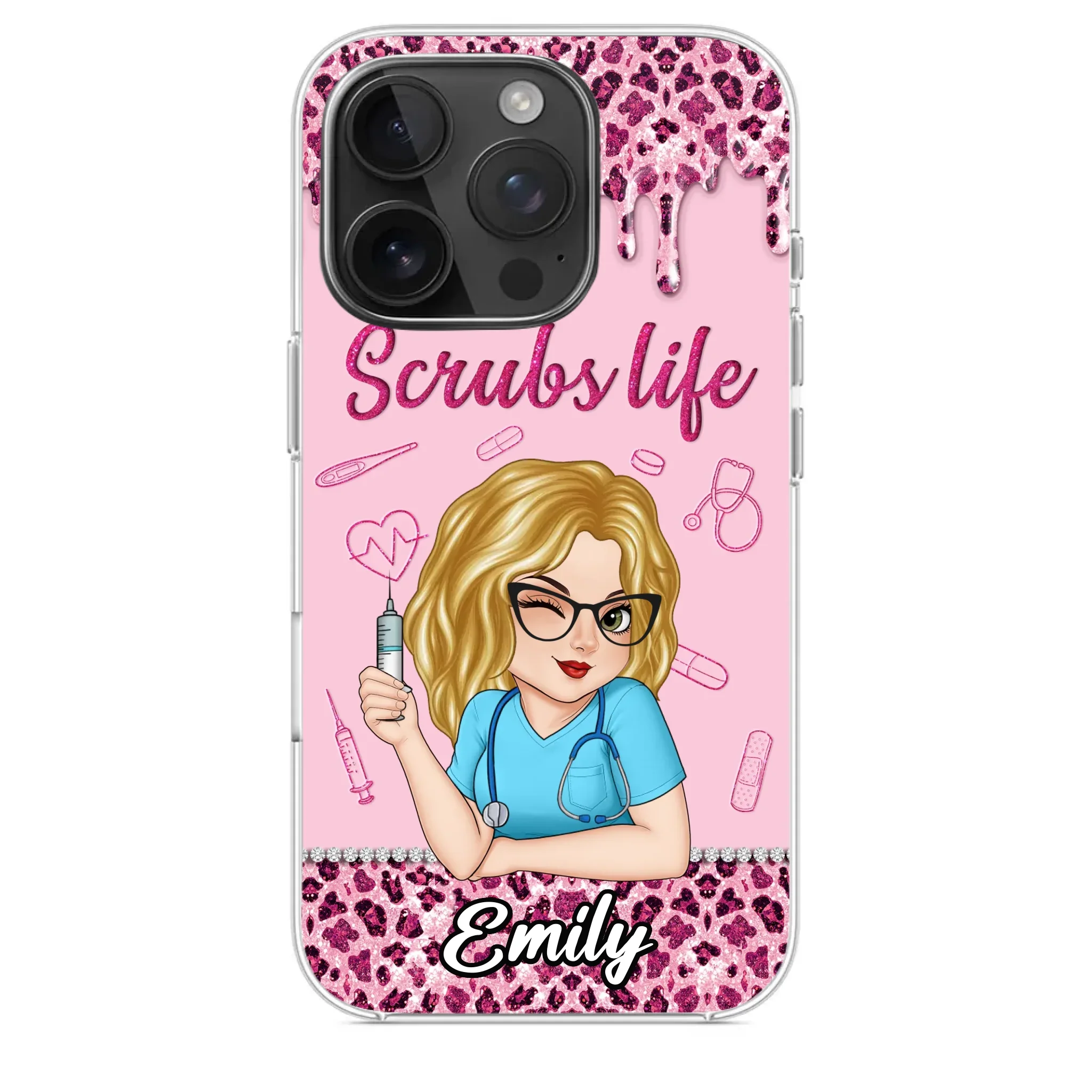 Living That Scrubs Life One Shift At A Time - Nurse Personalized Custom Clear Phone Case - Appreciation, Thank You Gift, Nurse Life, Doctor Life