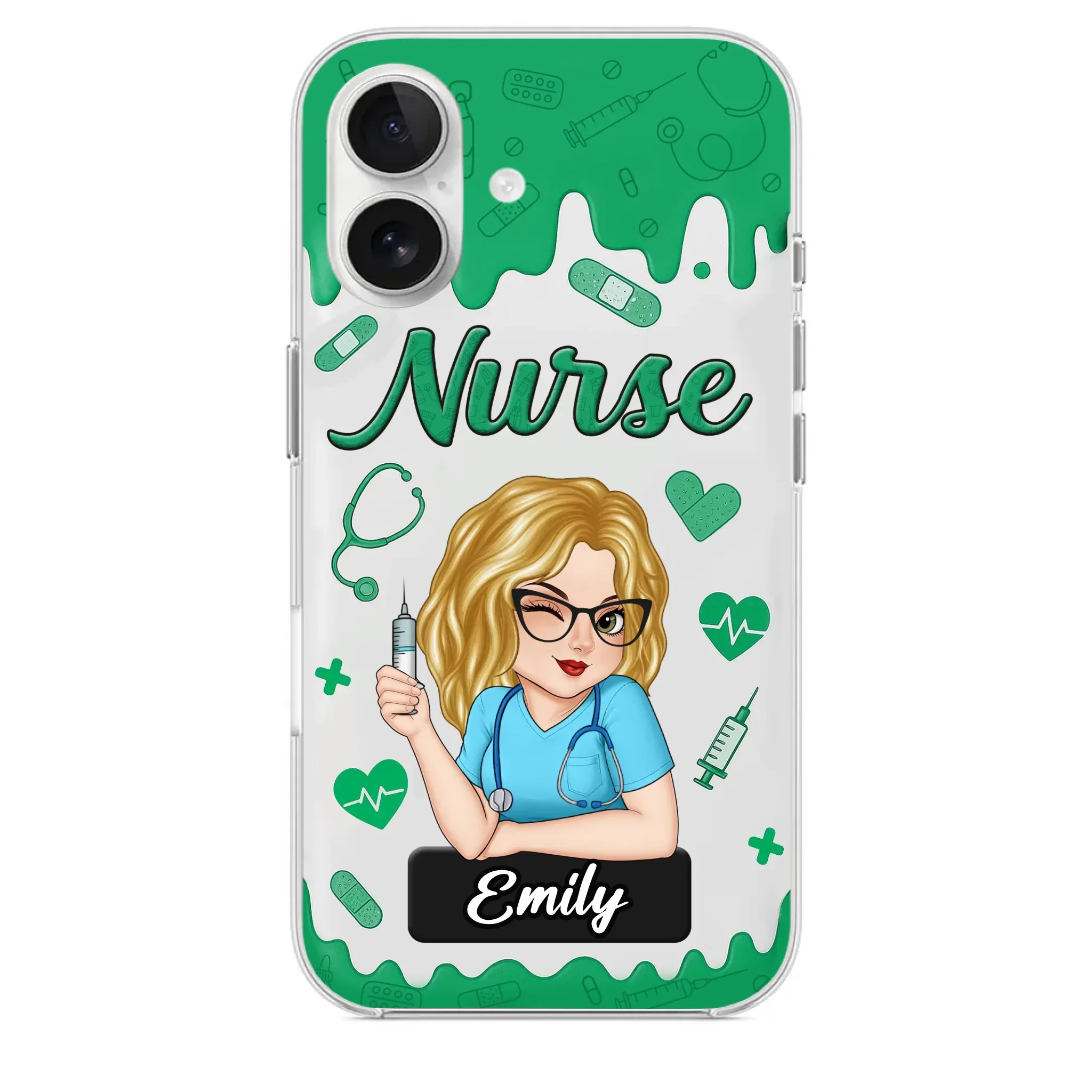 Born To Care, Trained To Heal - Nurse Personalized Custom Clear Phone Case - Appreciation, Thank You Gift, Nurse Life, Doctor Life