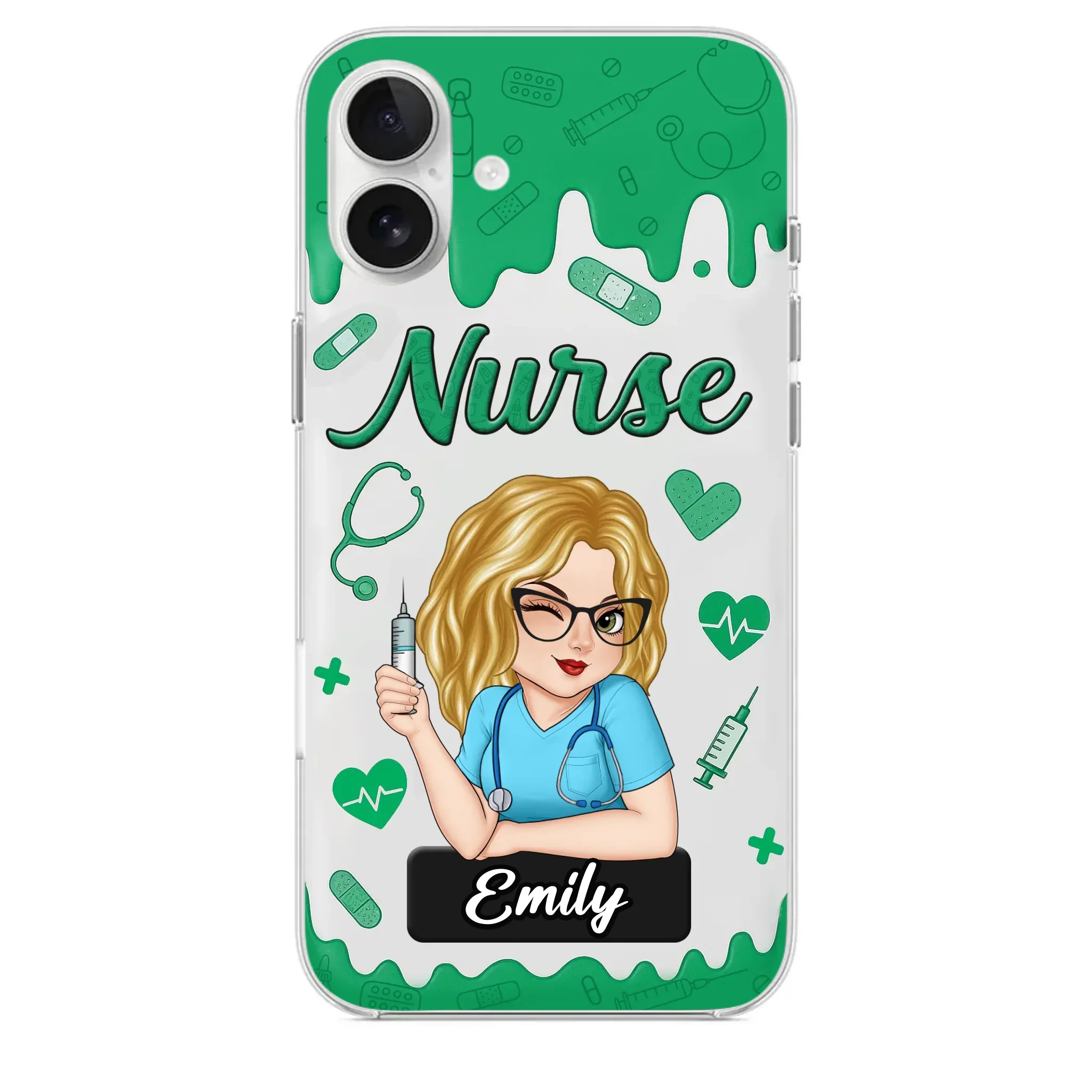 Born To Care, Trained To Heal - Nurse Personalized Custom Clear Phone Case - Appreciation, Thank You Gift, Nurse Life, Doctor Life