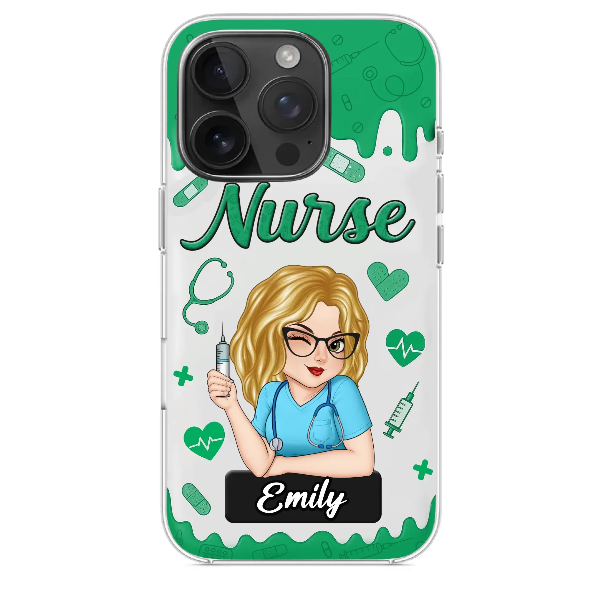 Born To Care, Trained To Heal - Nurse Personalized Custom Clear Phone Case - Appreciation, Thank You Gift, Nurse Life, Doctor Life
