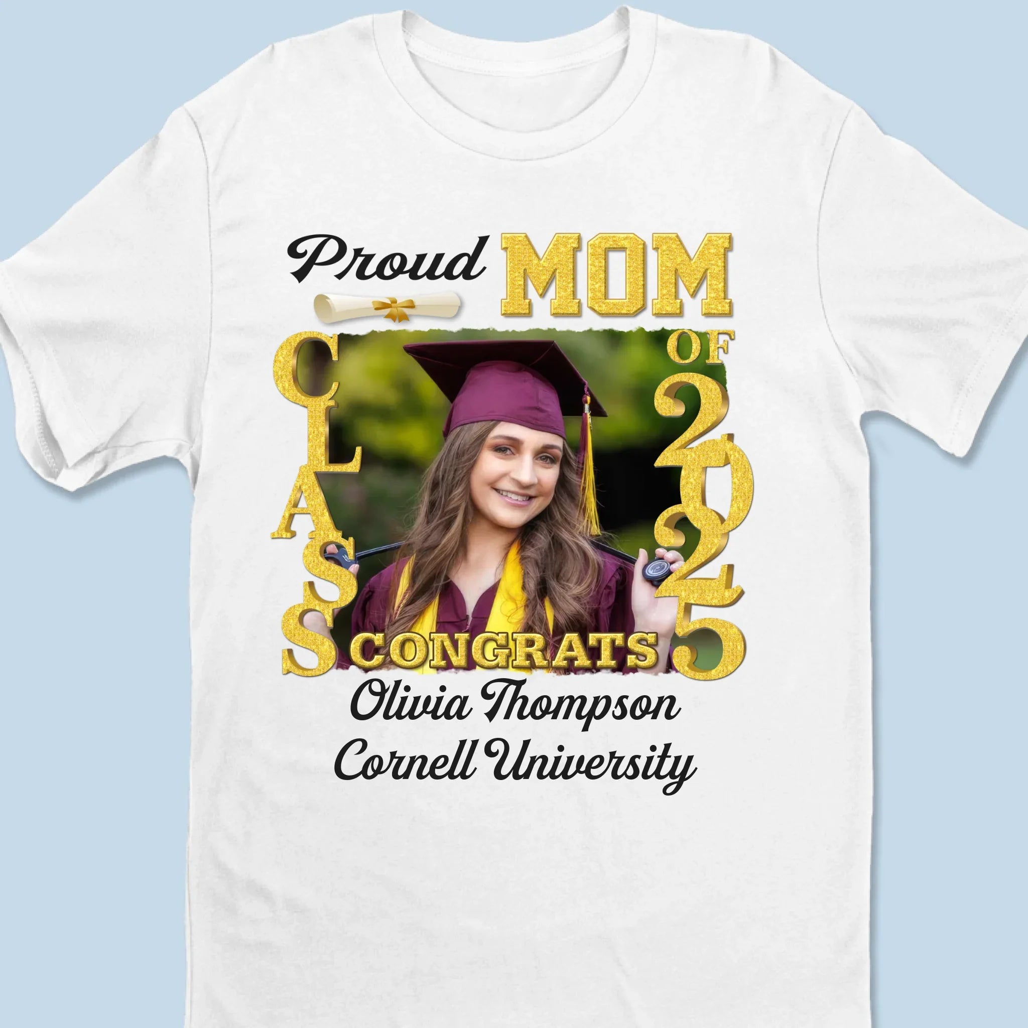 Custom Photo Tears And Cheers - Family Personalized Custom Unisex T-shirt, Premium T-shirt, Hoodie - Graduation Gift For Family Members, Siblings, Brothers, Sisters