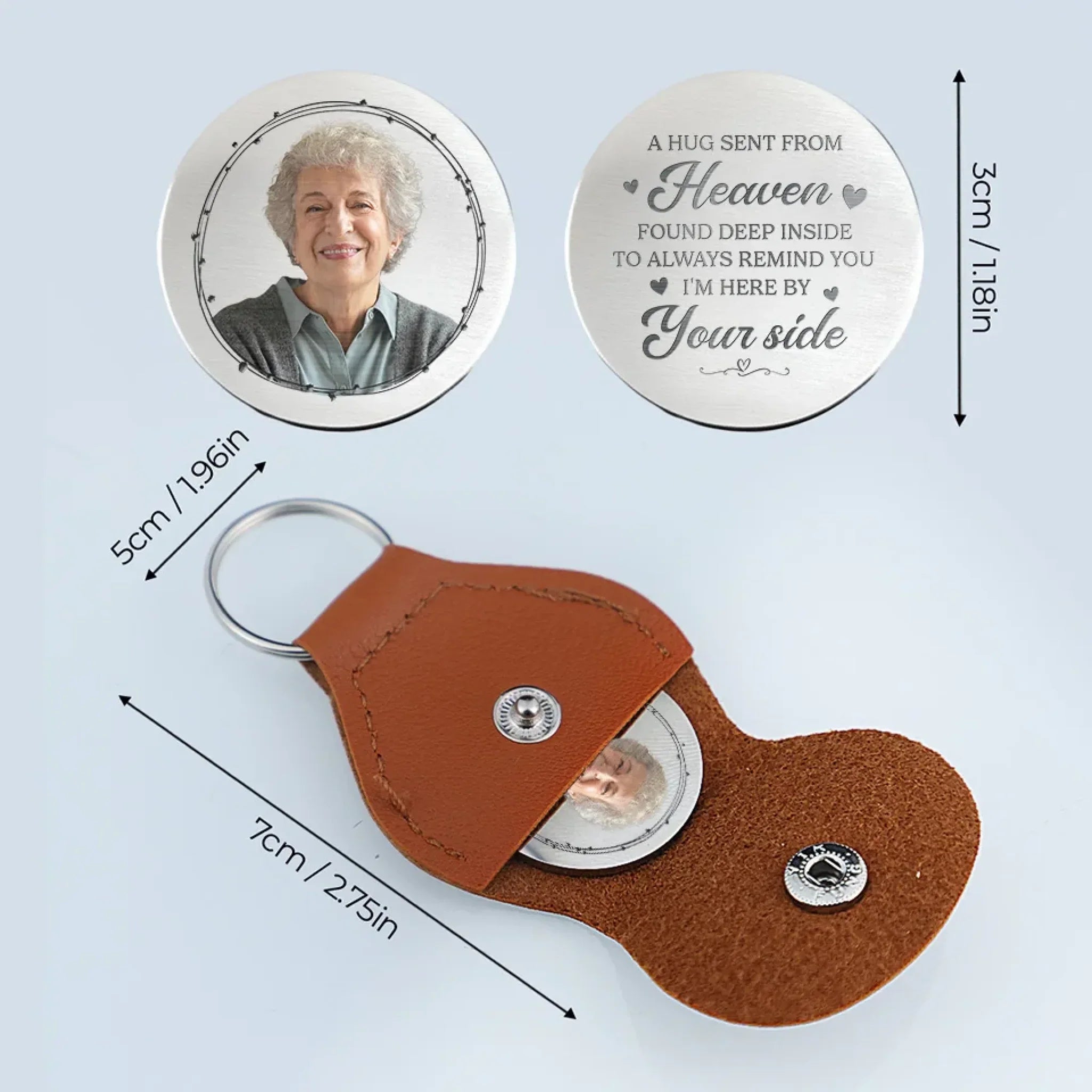 Custom Photo In Memory’s Pocket, You’re Always Close - Memorial Personalized Custom Pocket Hug - New Arrival, Sympathy Gift For Family Members AMZ