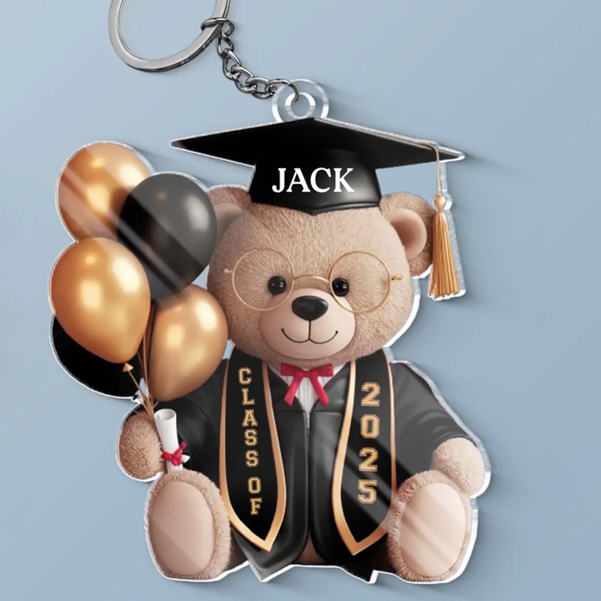 Tassel Worth The Hassle - Family Personalized Custom Shaped Acrylic Keychain - Graduation Gift For Family Members, Siblings, Brothers, Sisters