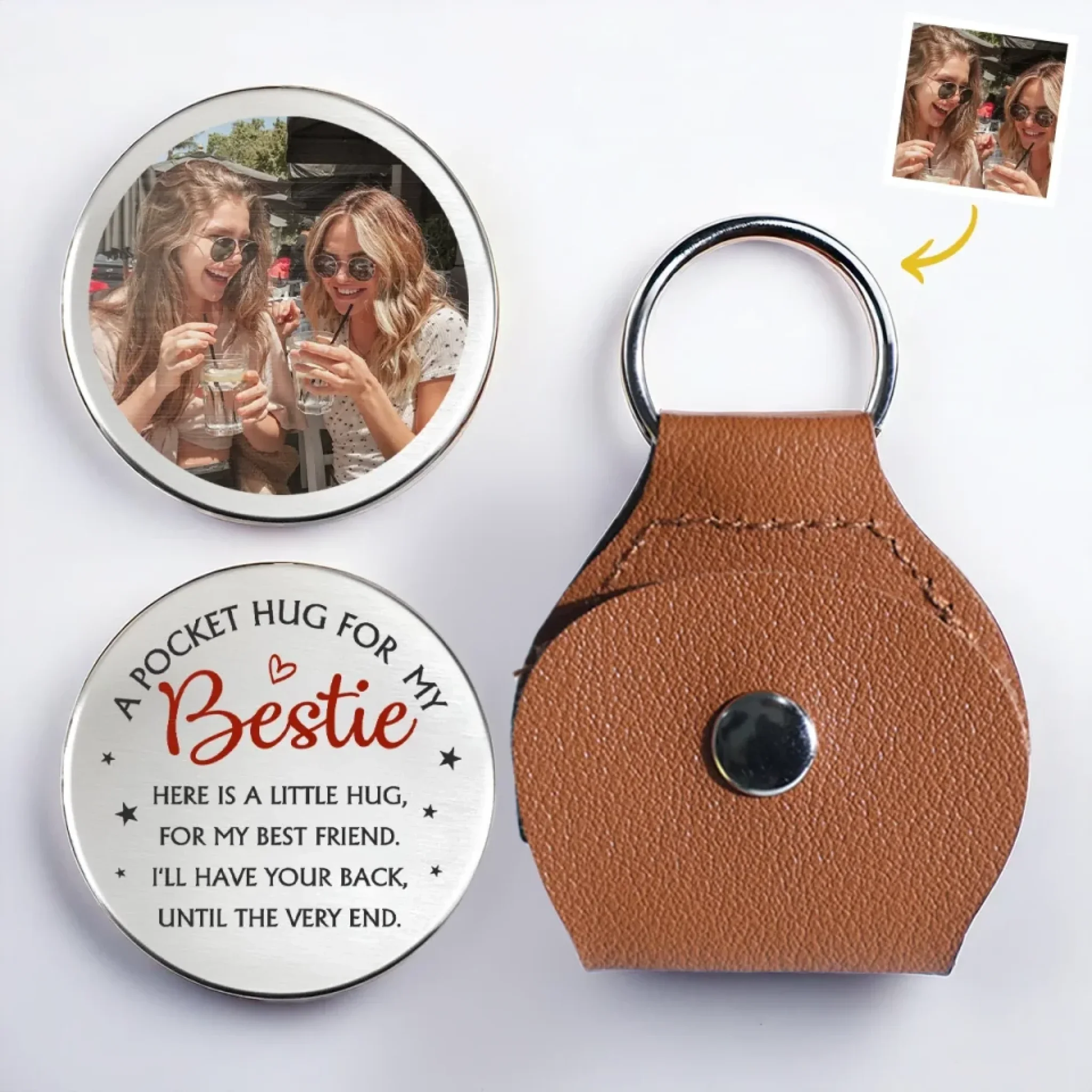Custom Photo Your Pocket Full Of Love - Family Personalized Custom Pocket Hug - Graduation Gift For Family Members, Siblings, Brothers, Sisters