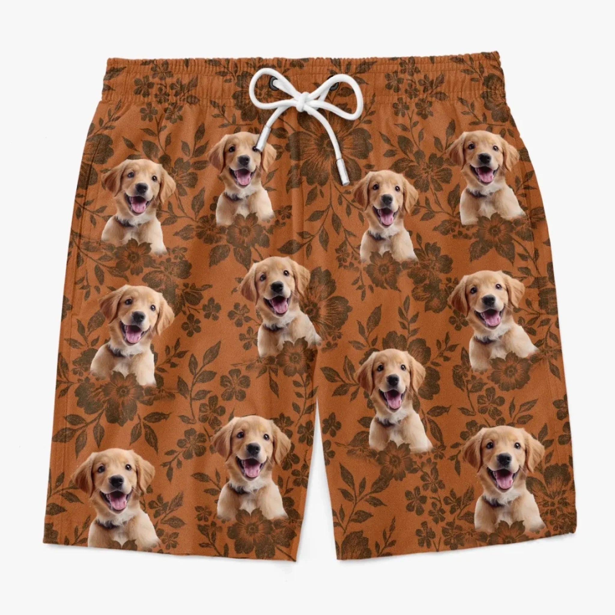 Custom Photo Sandy Paws & Aloha Days - Dog & Cat Personalized Custom Tropical Hawaiian Aloha Men Beach Shorts - Summer Vacation Gift For Pet Owners, Pet Lovers