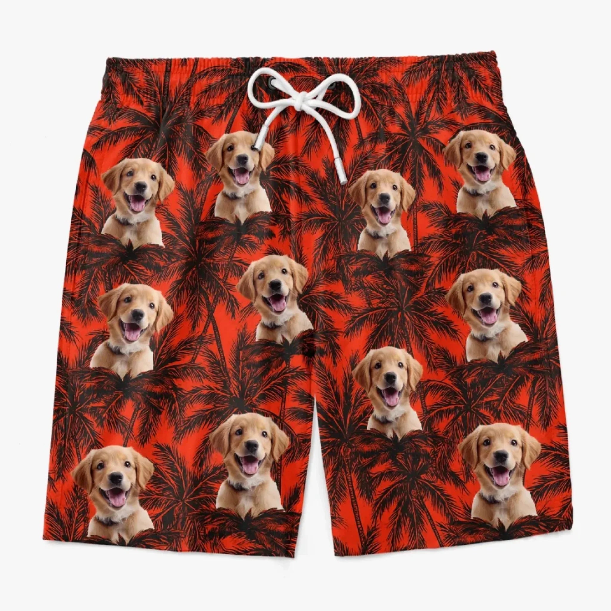 Custom Photo Pawty In Paradise - Dog & Cat Personalized Custom Tropical Hawaiian Aloha Men Beach Shorts - Summer Vacation Gift For Pet Owners, Pet Lovers