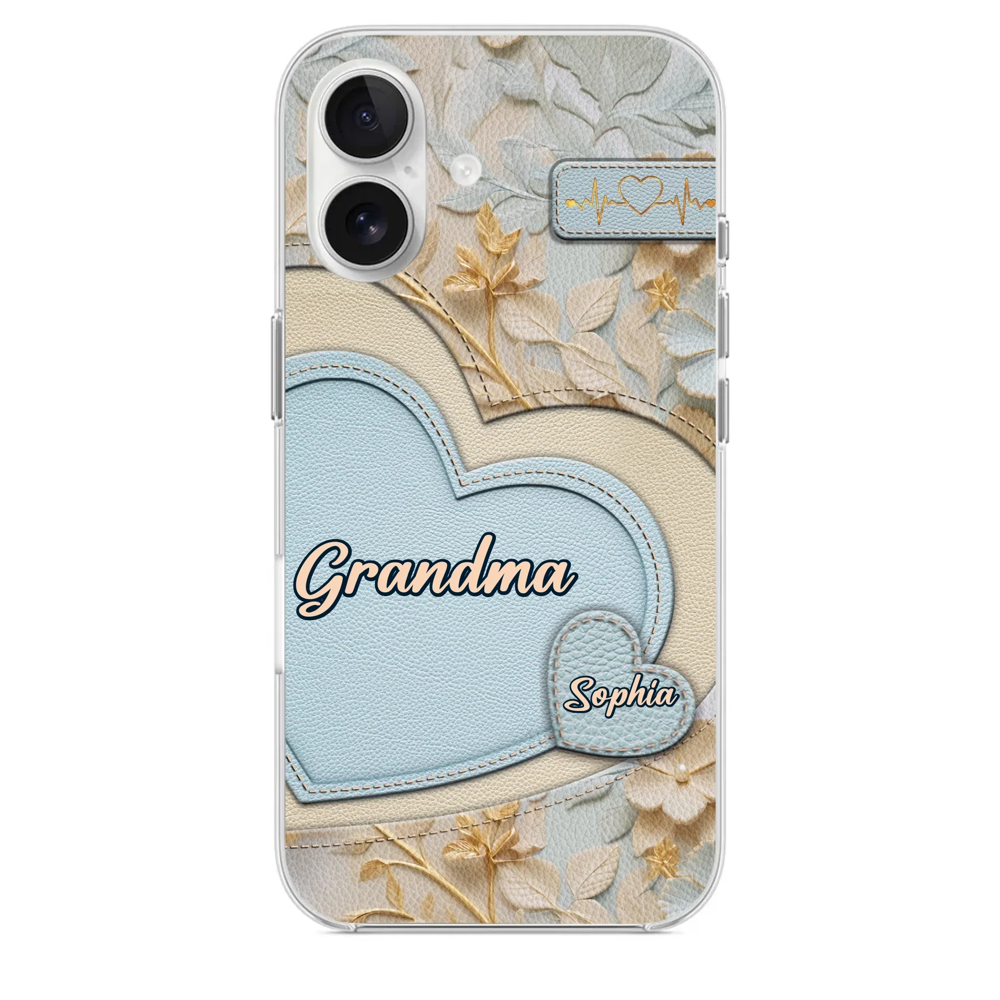 Tied Together By Love - Family Personalized Custom 3D Inflated Effect Printed Clear Phone Case - Mother's Day, Gift For Mom, Grandma