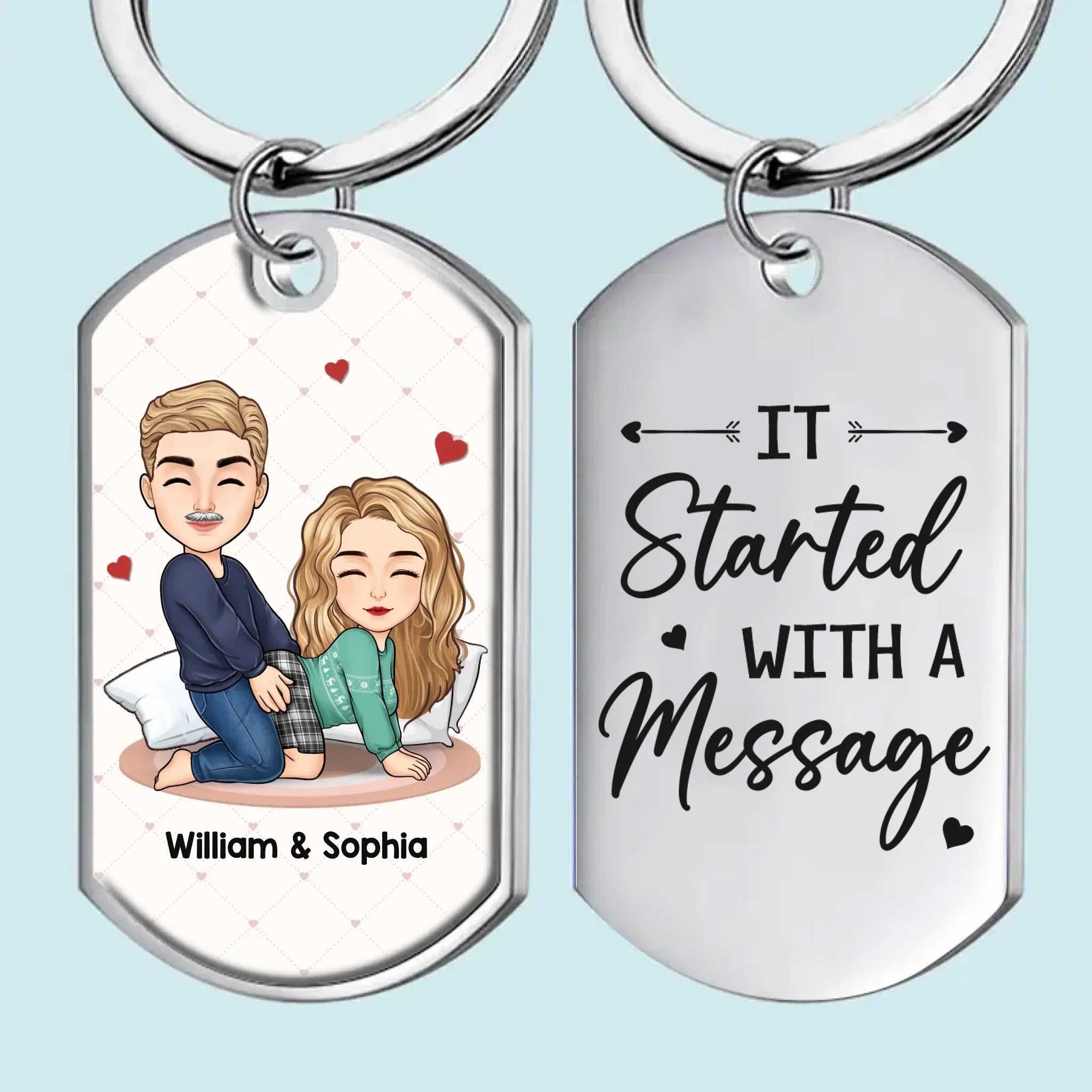 Forever Isn't Long Enough For My Love - Couple Personalized Custom Keychain - Gift For Husband Wife, Anniversary