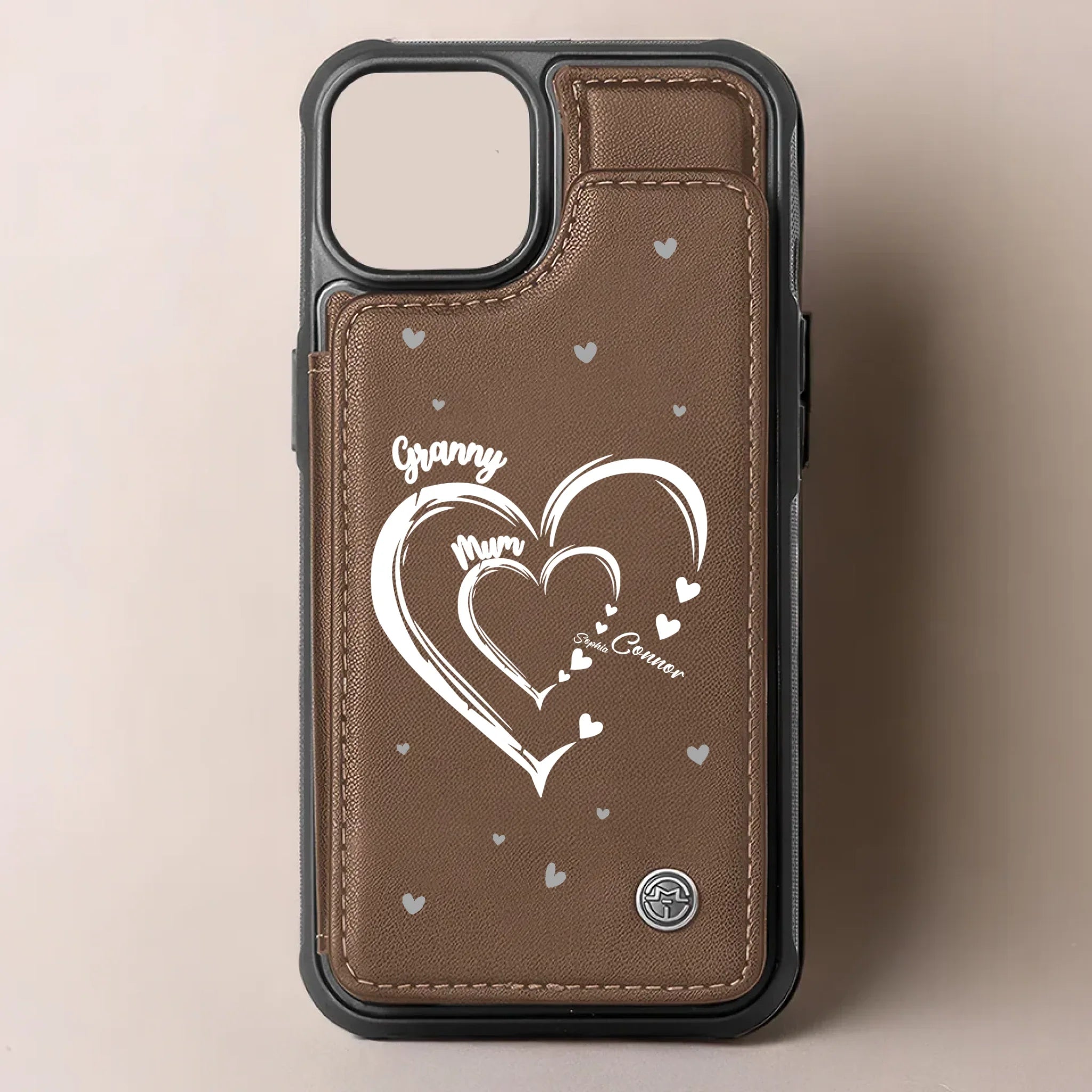 Nothing Compares To Seeing You Shine As A Mom - Family Personalized Custom Leather Flip Wallet Phone Case - Mother's Day Gift For Mom, Grandma