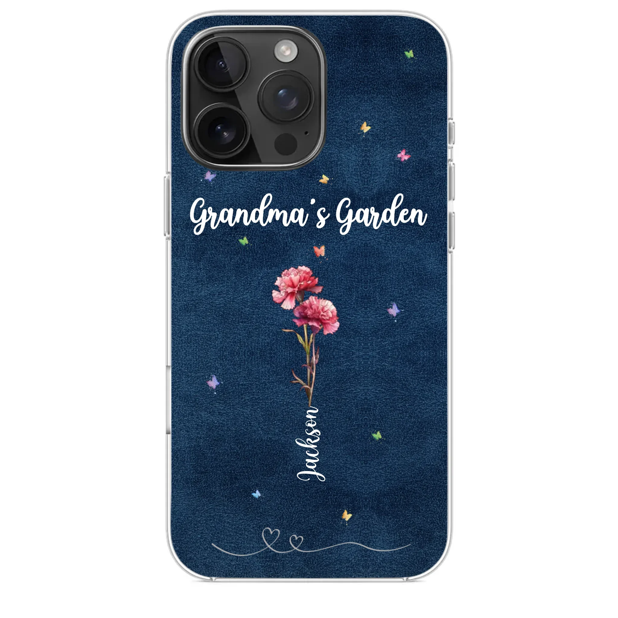 Her Garden Grows With Love - Family Personalized Custom Clear Phone Case - Mother's Day, Gift For Mom, Grandma