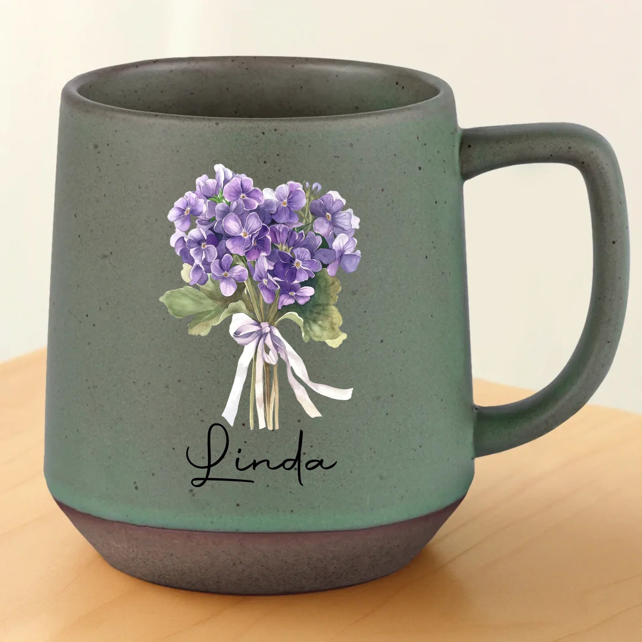A Soul As Gentle As Petals - Family Personalized Custom Printed Stoneware 12oz Mug - Gift For Yourself, Best Friends, Siblings, Family Members
