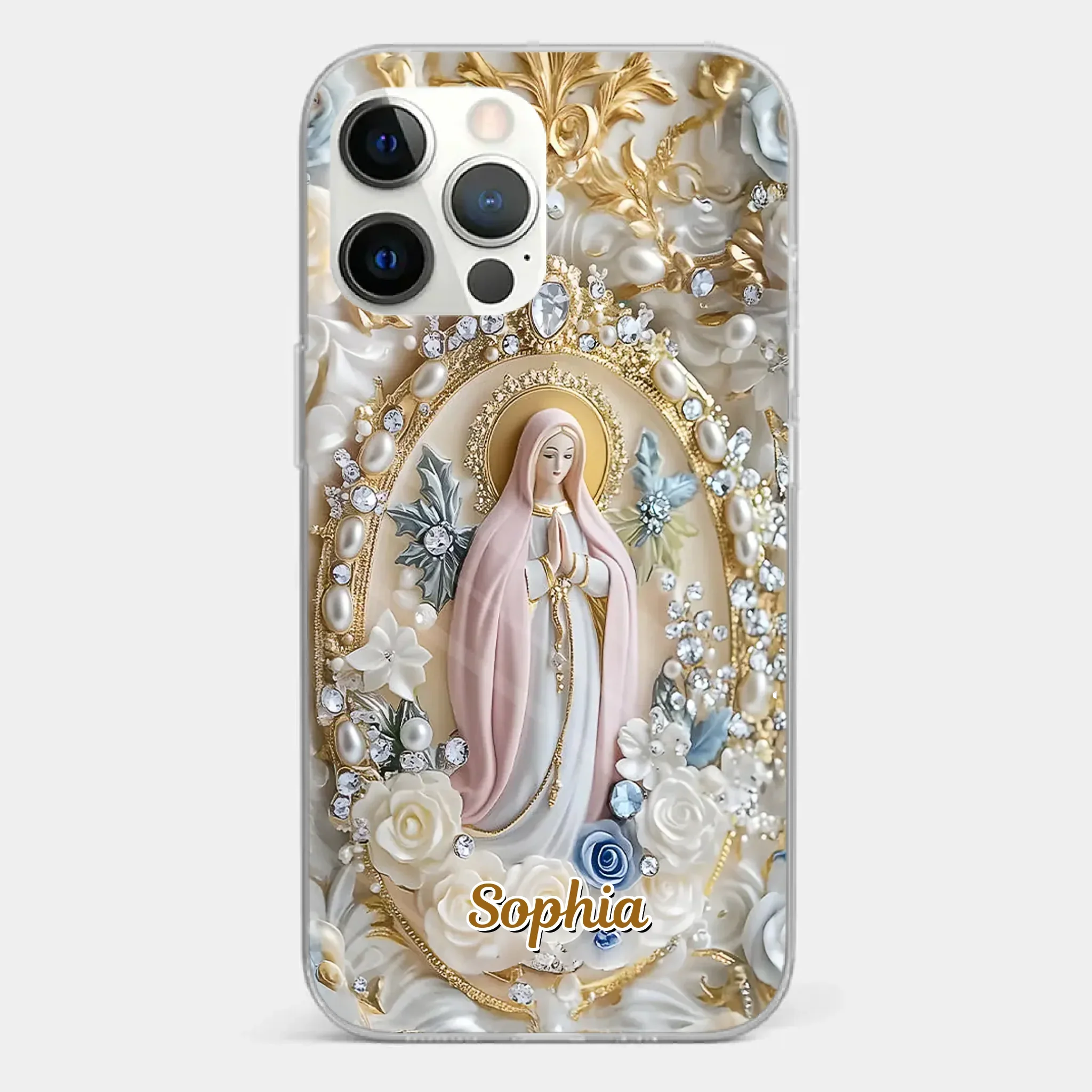 In Love And Faith - Family Personalized Custom 3D Inflated Effect Printed Clear Phone Case - Gift For Yourself, Best Friends, Siblings, Family Members