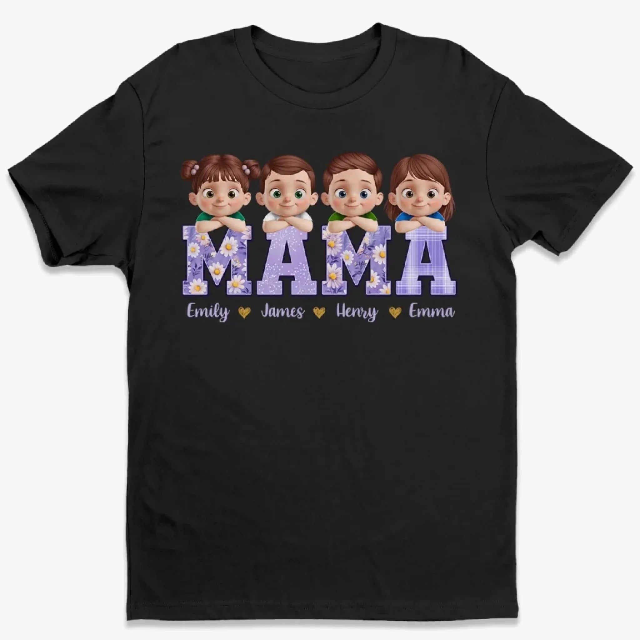 Mama’s Crew, Too Cool And Too Cute - Family Personalized Custom Unisex T-shirt, Premium T-shirt, Hoodie - Mother's Day, Gift For Mom, Grandma