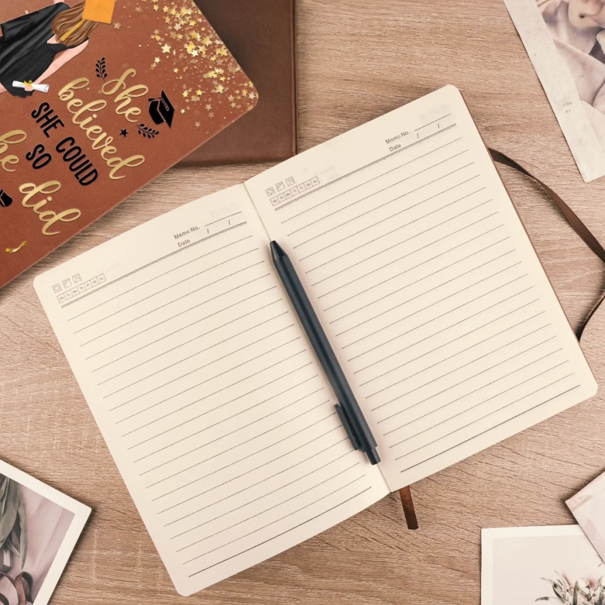 Watch Me Write My Next Chapter - Family Personalized Custom Leather Journal - Graduation Gift For Family Members, Siblings, Brothers, Sisters