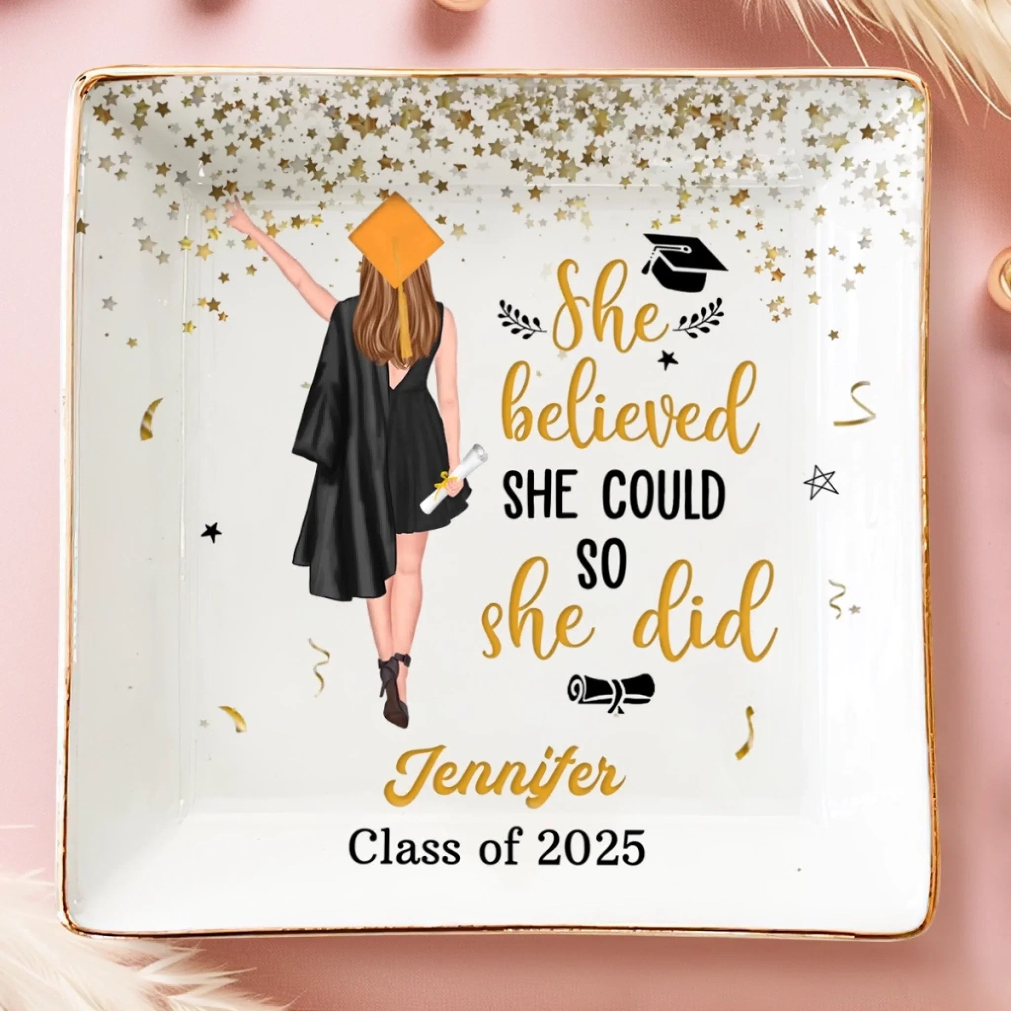 Chapter Closed, Legend Begins - Family Personalized Custom Full-Print Jewelry Dish - Graduation Gift For Family Members, Siblings, Brothers, Sisters