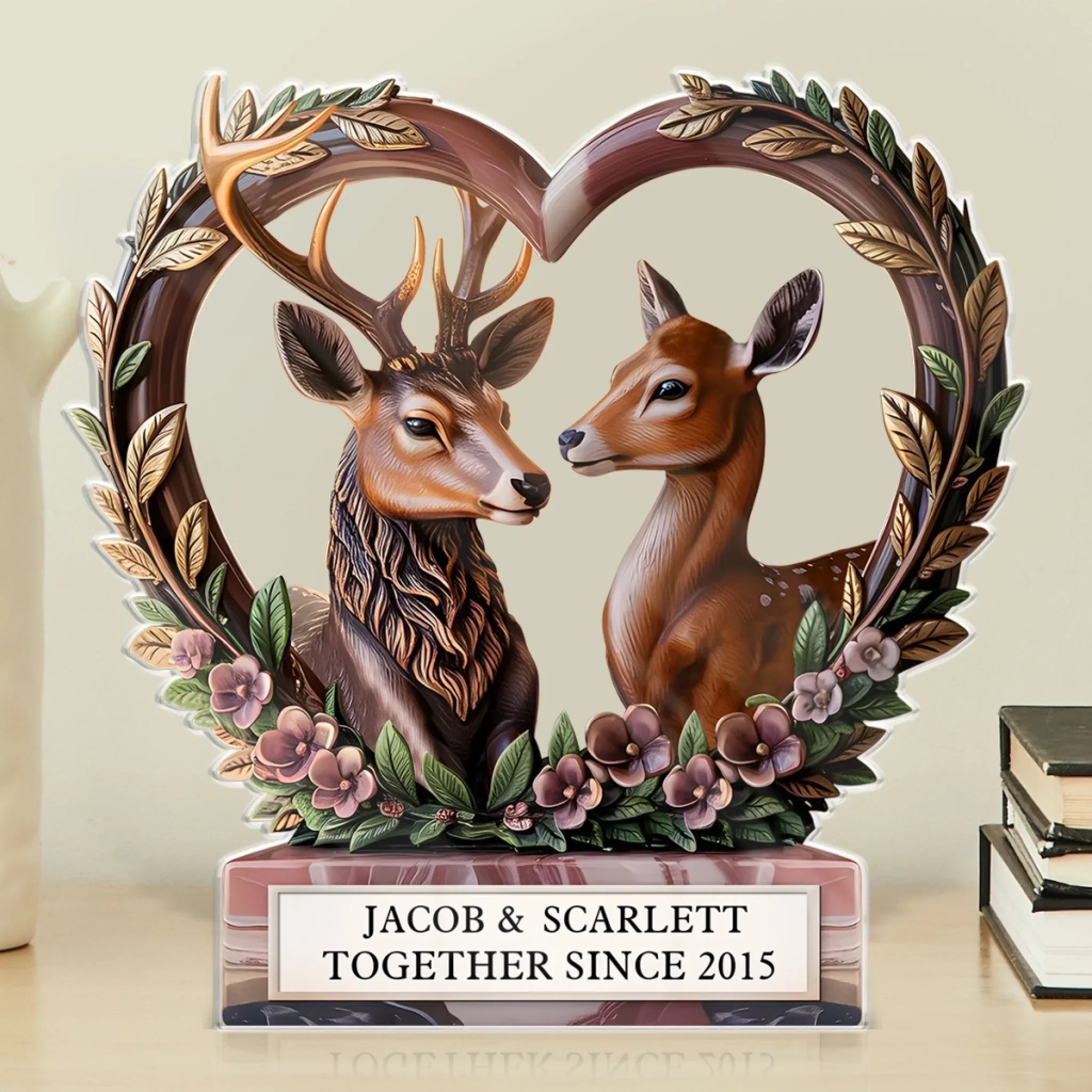 Every Chapter, Every Kiss, Every Year - Couple Personalized Custom Acrylic Plaque Custom Shape - Gift For Husband Wife, Anniversary