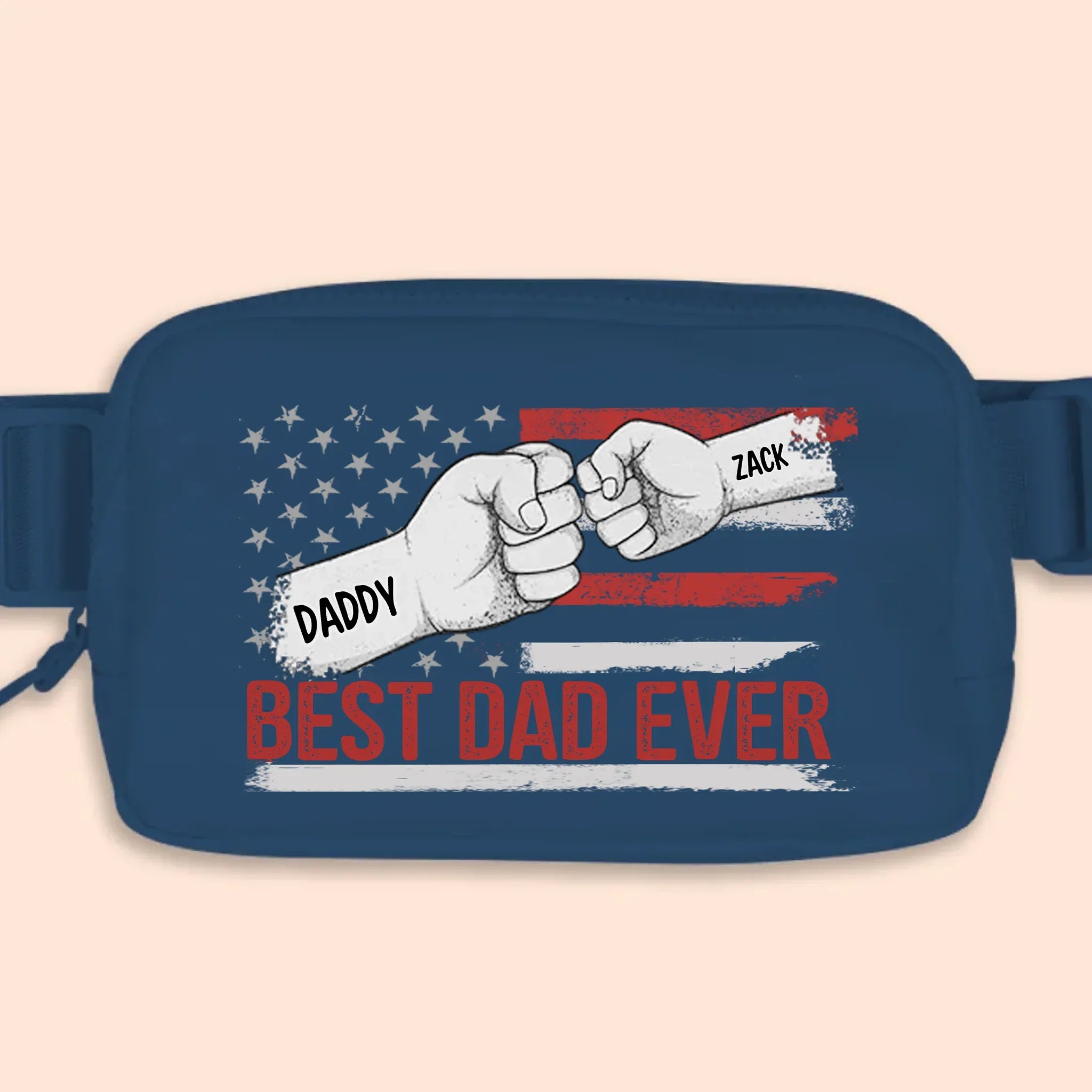 Best Dad Ever - Family Personalized Custom Crossbody & Waist Bag - Father's Day, Gift For Dad, Grandpa