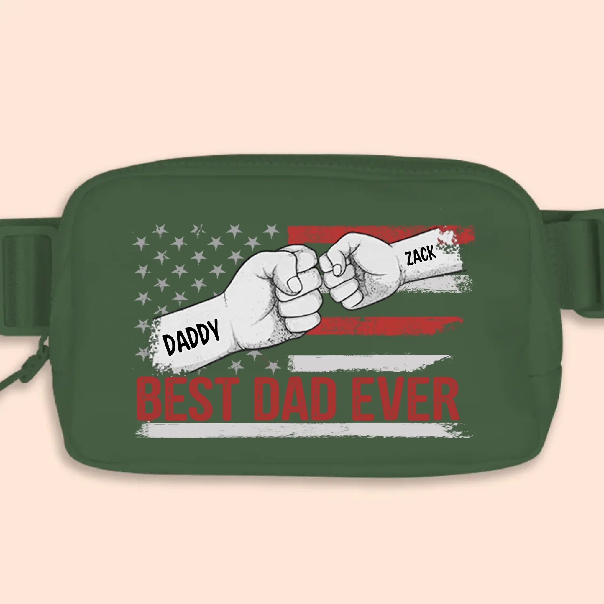 Best Dad Ever - Family Personalized Custom Crossbody & Waist Bag - Father's Day, Gift For Dad, Grandpa