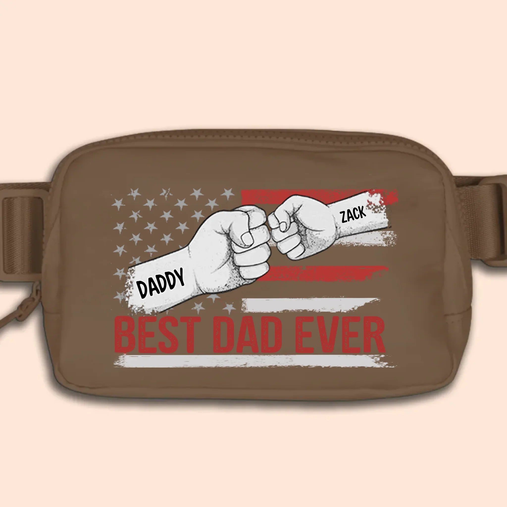 Best Dad Ever - Family Personalized Custom Crossbody & Waist Bag - Father's Day, Gift For Dad, Grandpa