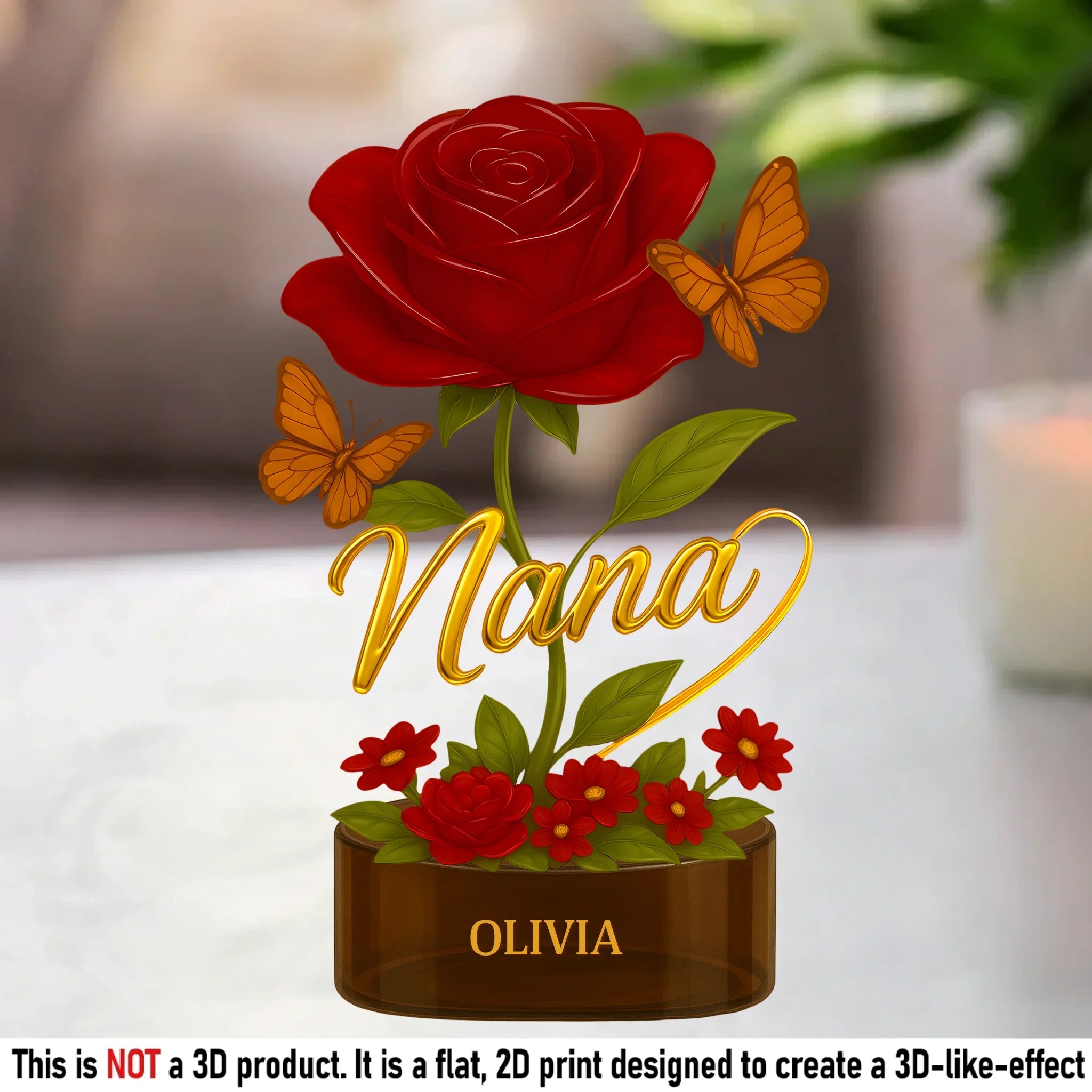 Her Love Is The Root Of Us All - Family Personalized Custom Acrylic Plaque Custom Shape - Mother's Day, Gift For Mom, Grandma
