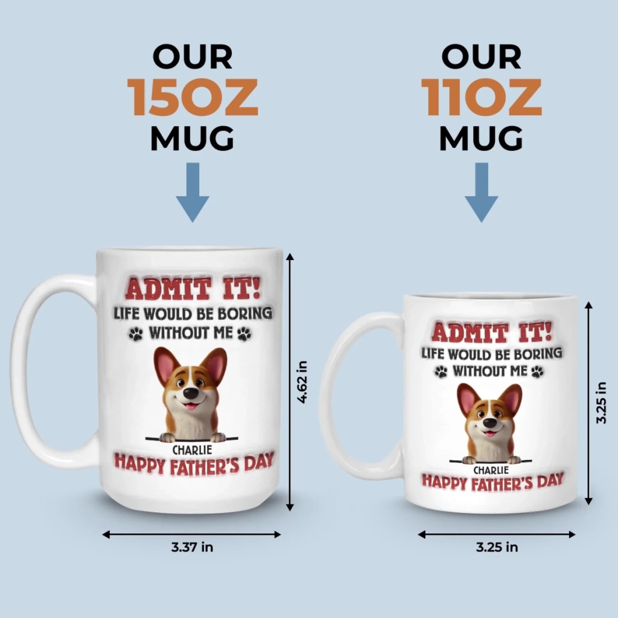 I’m The Reason You Smile Daily - Dog Personalized Custom 3D Inflated Effect Printed Mug - Father's Day,  Gift For Dad, Pet Owners, Pet Lovers