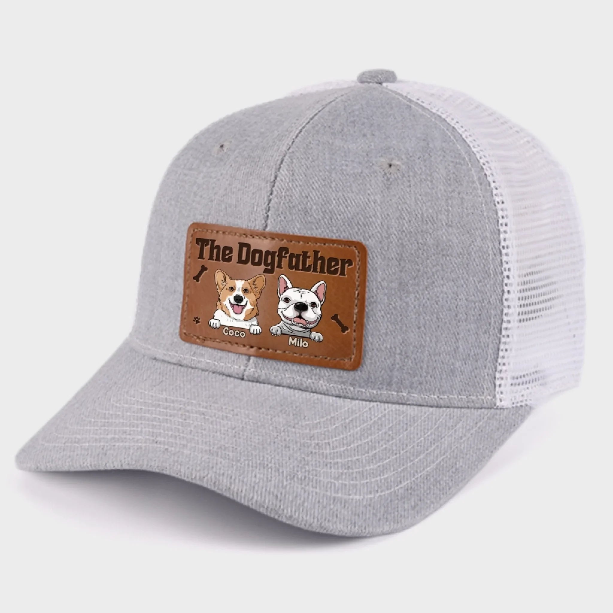 Walks, Treats, Cuddles - Dog Personalized Custom Leather Patch Hat - Father's Day, Gift For Pet Owners, Pet Lovers