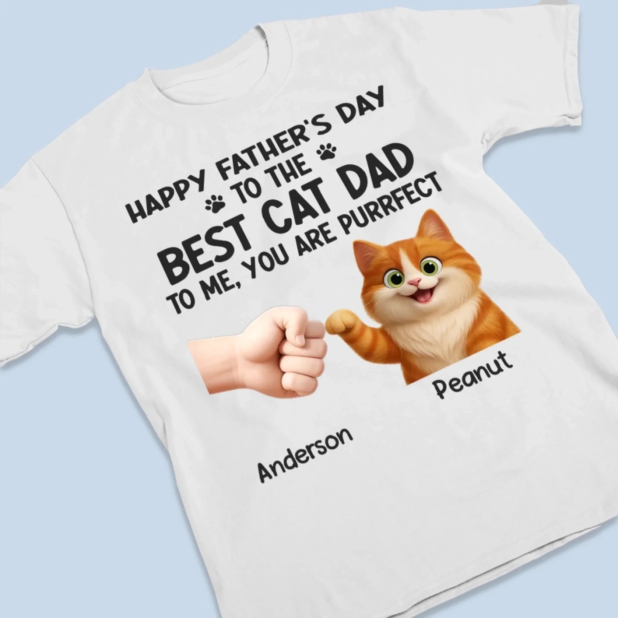 Fist Bumps And Furballs Since Day One - Dog & Cat Personalized Custom Unisex T-shirt, Premium T-shirt, Hoodie - Father's Day,  Gift For Dad, Pet Owners, Pet Lovers