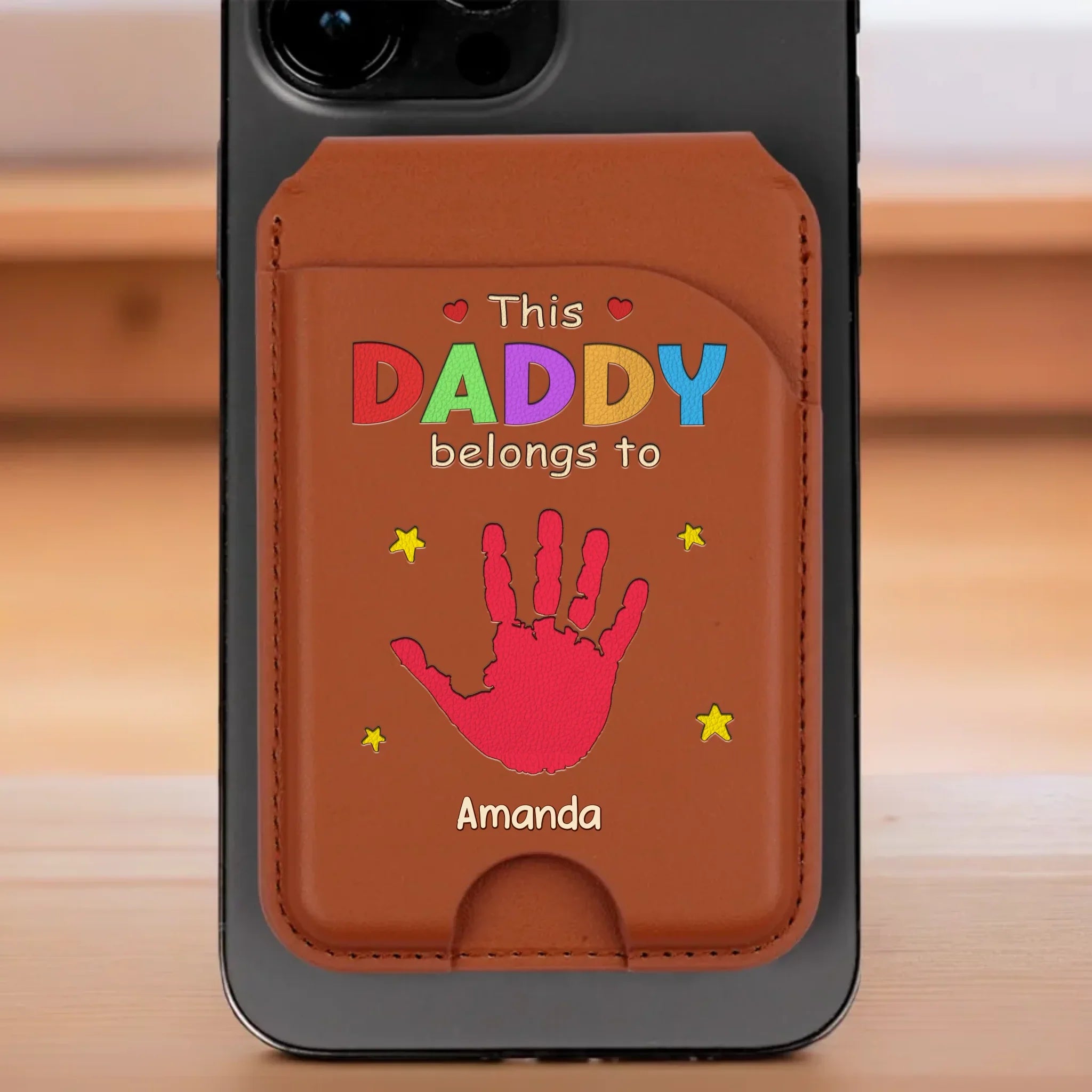 This Great Person Belongs To Us - Family Personalized Custom Magnetic Wallet For iPhone - Father's Day, Gift For Dad, Grandpa