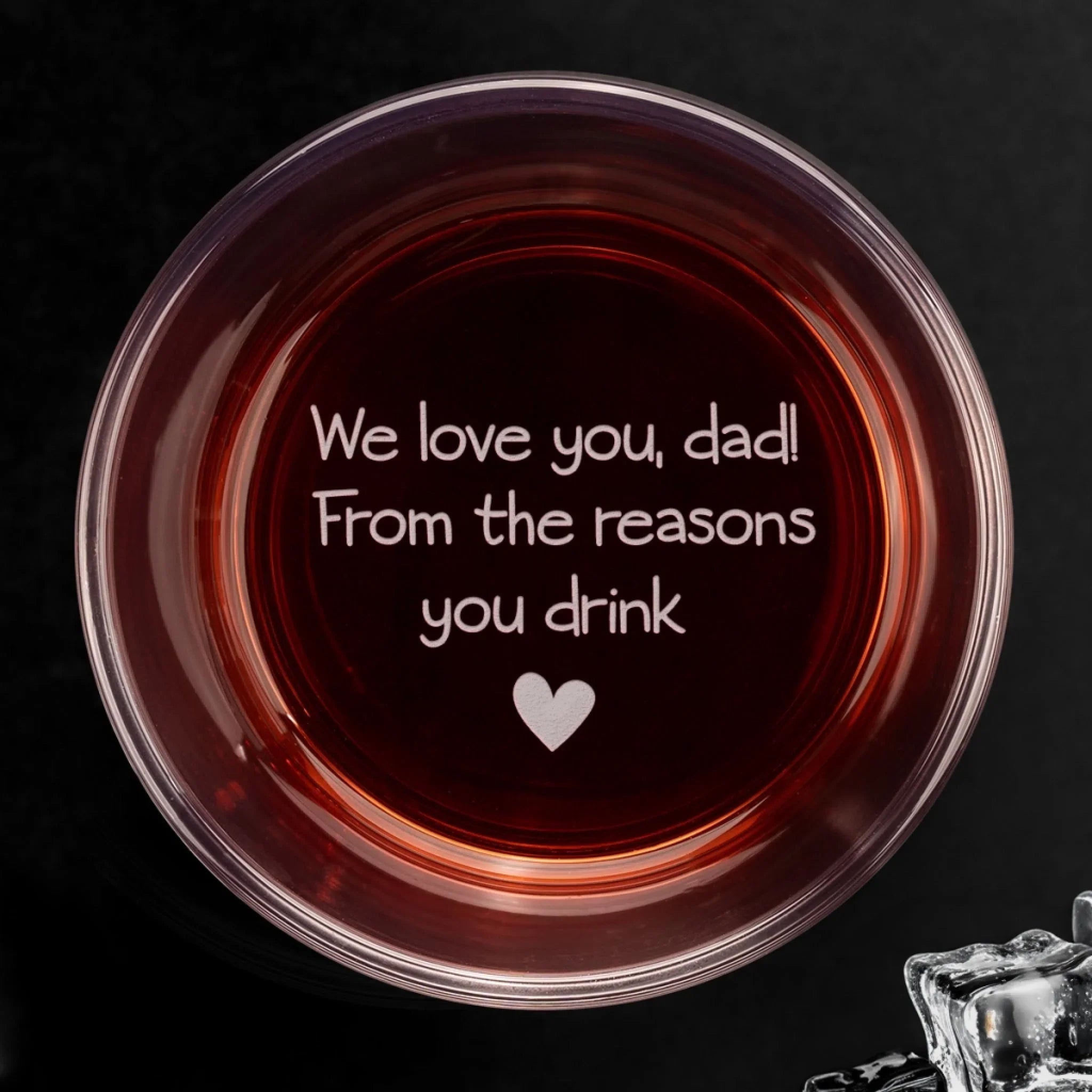 Custom Photo Because Of Me, You Deserve This Drink - Family Personalized Custom Whiskey Glass With Bottom And Side Engraving - Father's Day, Gift For Dad, Grandpa