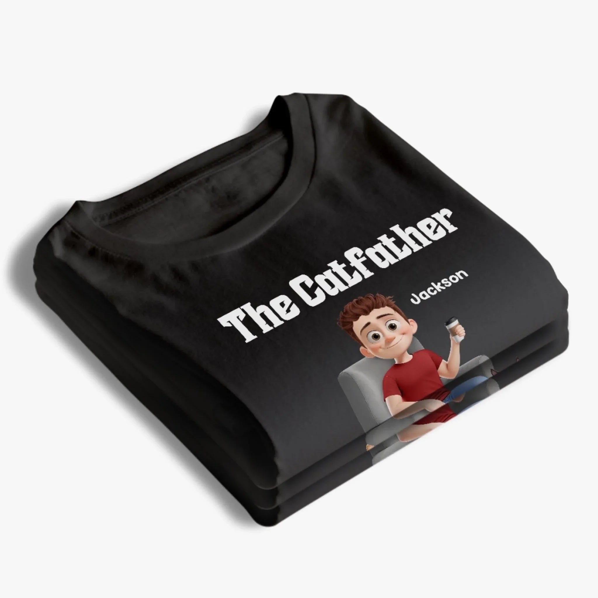 The Catfather - Cat Personalized Custom Unisex T-shirt, Premium T-shirt, Hoodie - Father's Day,  Gift For Dad, Pet Owners, Pet Lovers