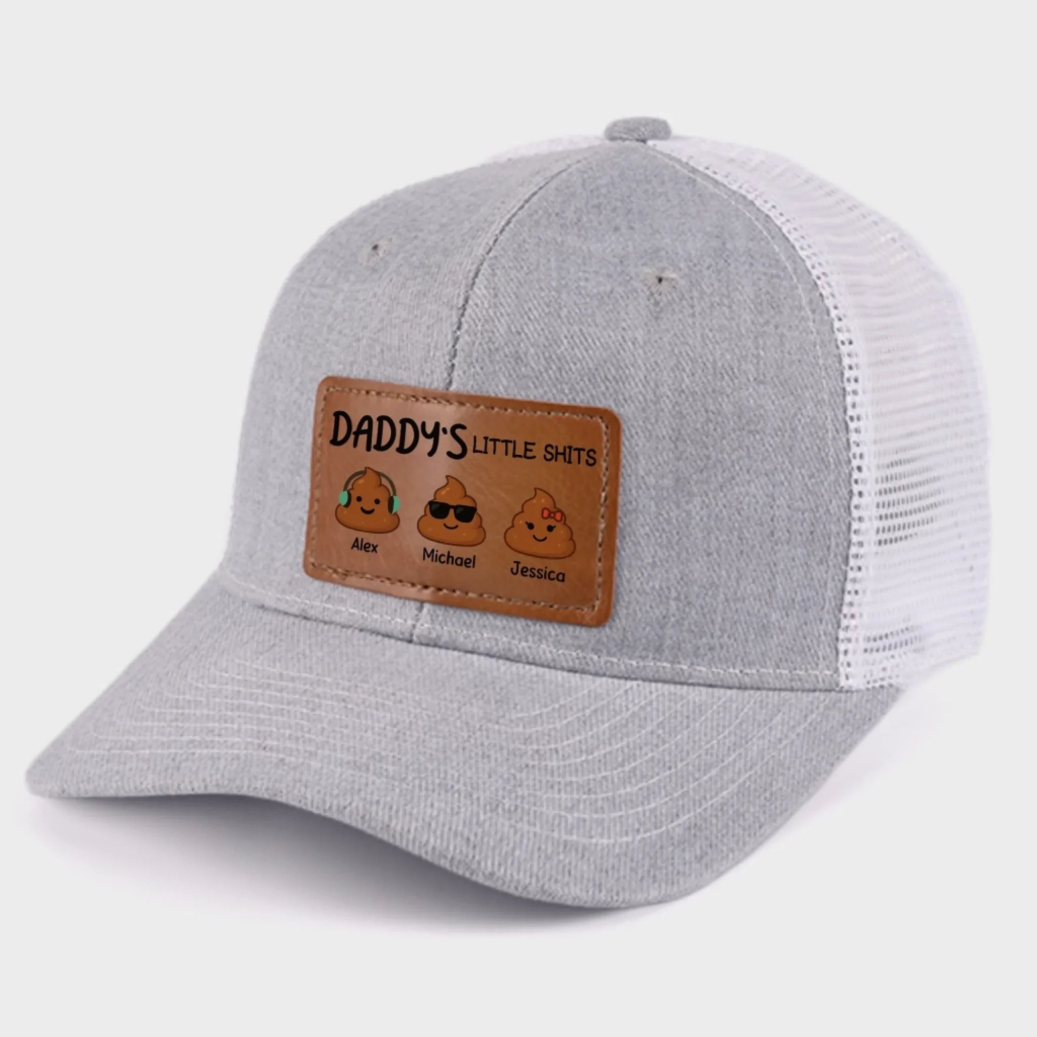 Proud Creator Of Chaos Since Birth - Family Personalized Custom Leather Patch Hat - Father's Day, Gift For Dad, Grandpa