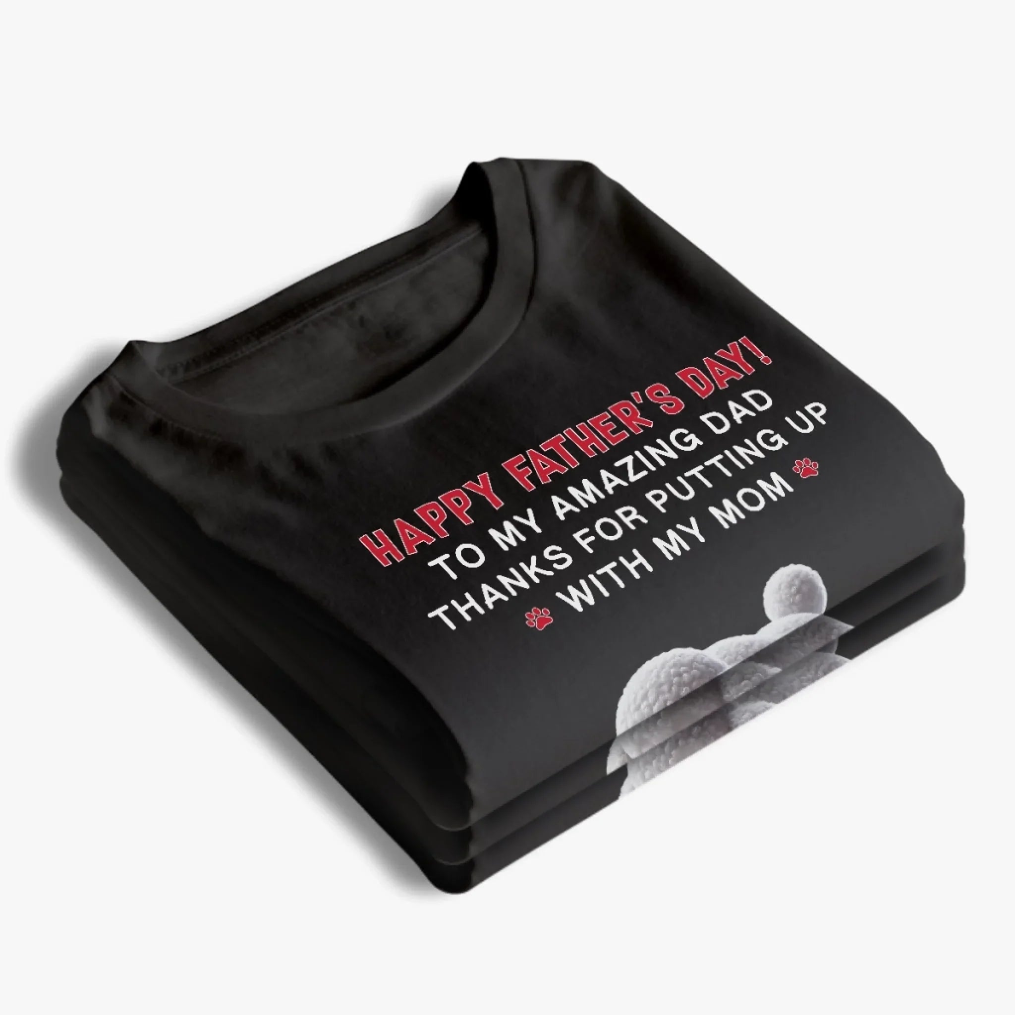 Thanks For Loving Her And Us - Dog Personalized Custom Unisex T-shirt, Premium T-shirt, Hoodie - Father's Day, Gift For Dad, Pet Owners, Pet Lovers