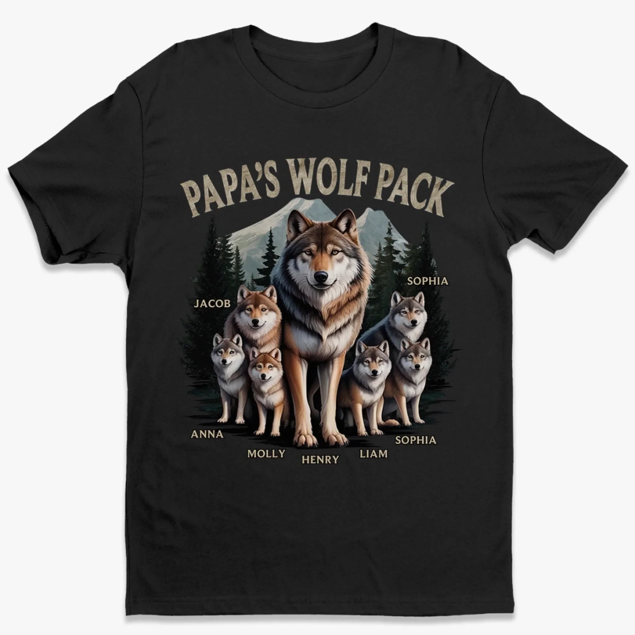 Our Pack, Our Bond, Our Dad - Family Personalized Custom Unisex T-shirt, Premium T-shirt, Hoodie - Father's Day, Gift For Dad, Grandpa