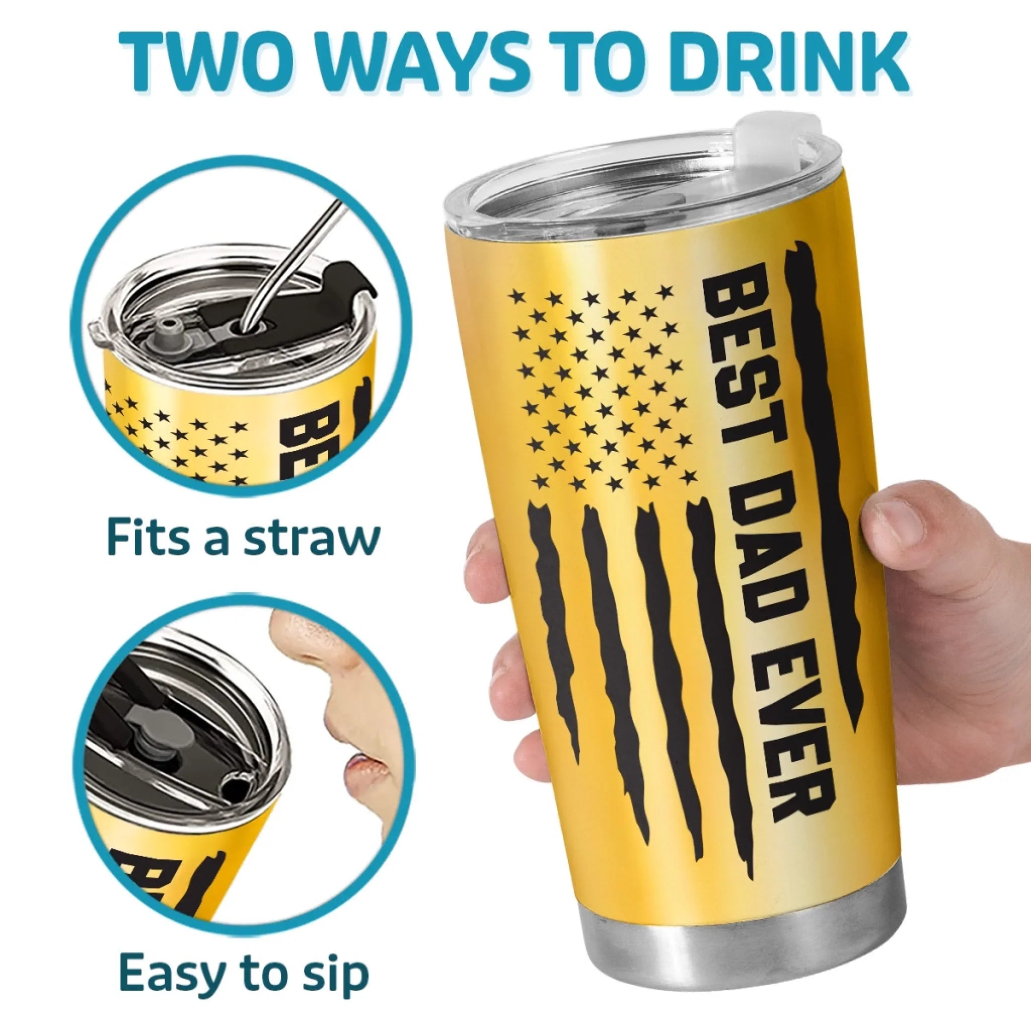 Dad, You Make Life Better - Family Personalized Custom Tumbler - Father's Day, Gift For Dad, Grandpa